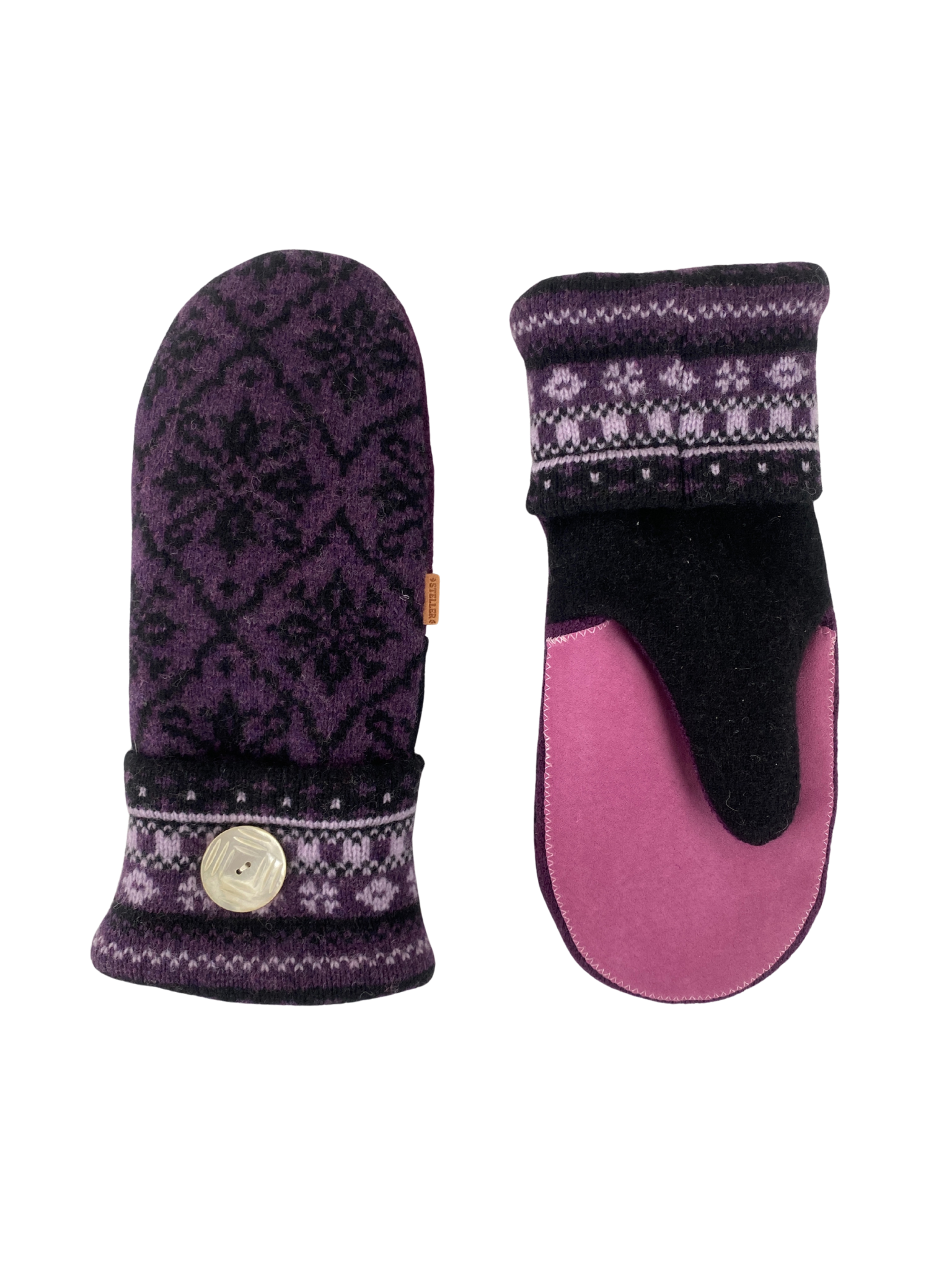 Mittens — Purple / Snowflake / Cream