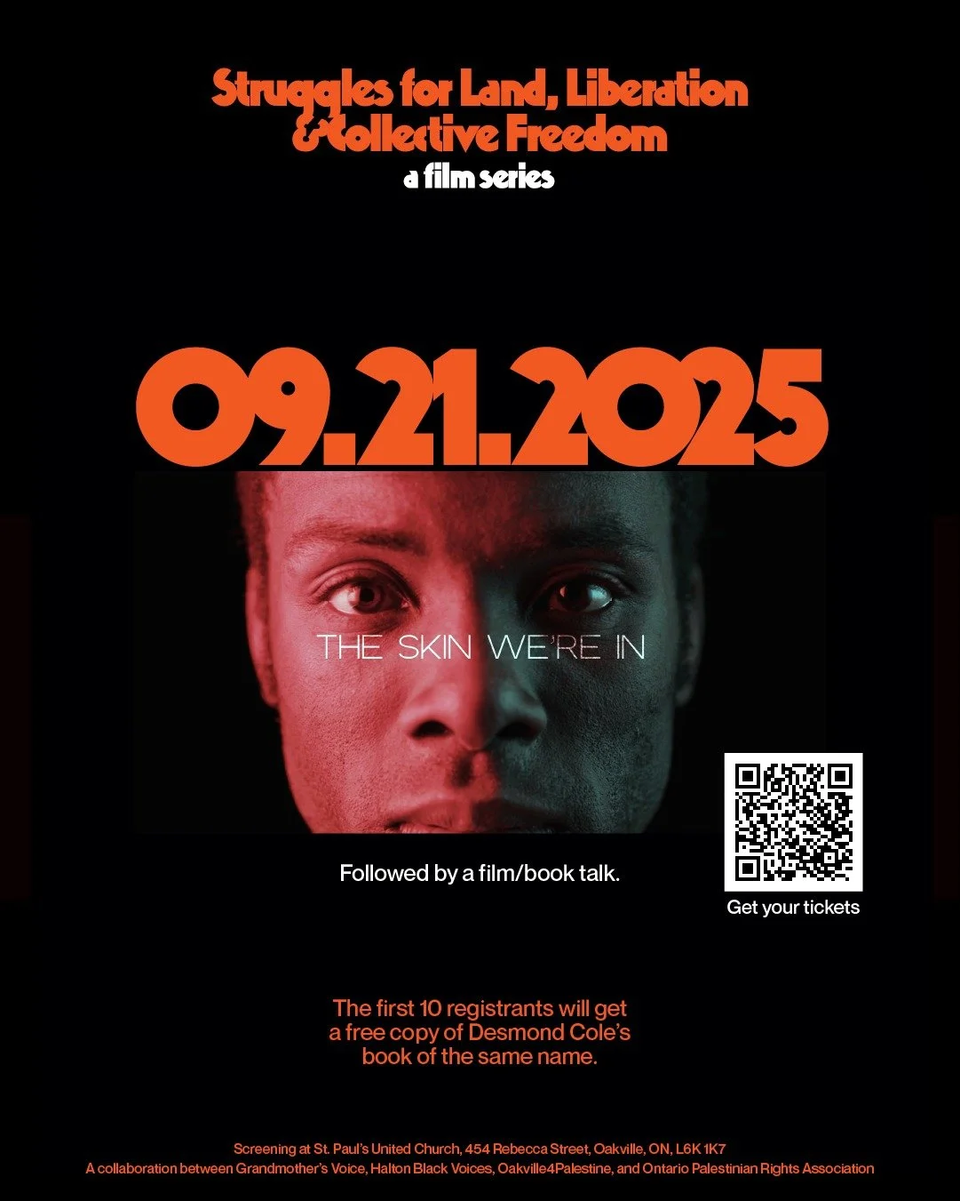 🎬✨ Film Screening &amp; Community Conversation ✨🎬

HBV Third Space, in collaboration with Oakville 4 Palestine, Grandmothers Voice, and the Ontario Palestinian Rights Association, invites you to a special screening of The Skin We&rsquo;re In follow