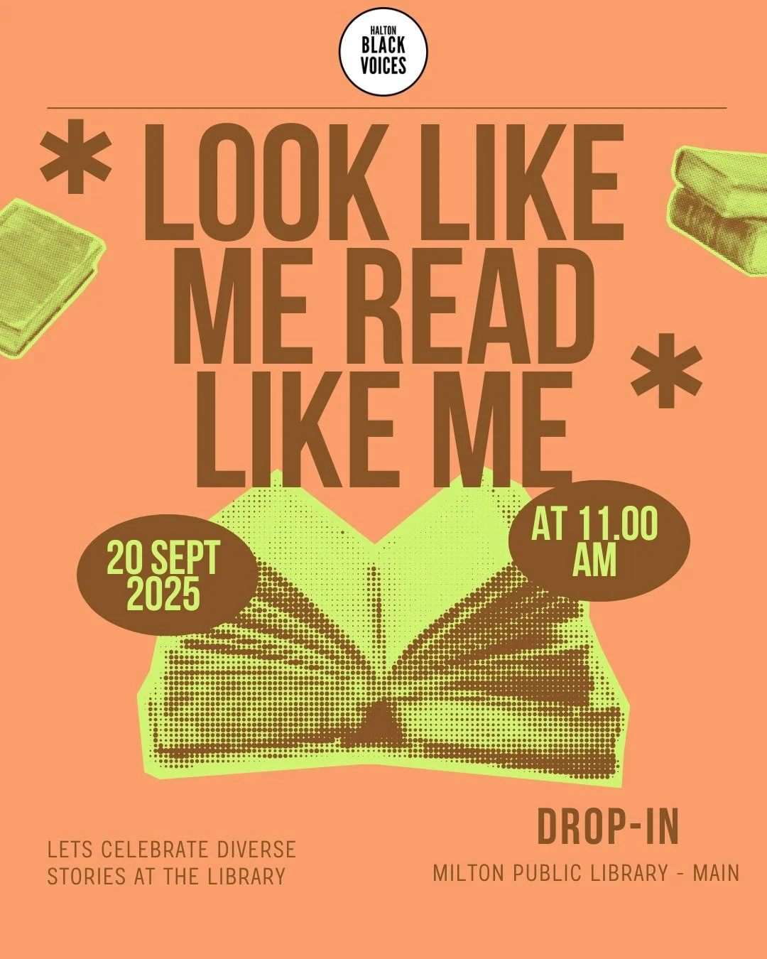 📚✨ Look Like Me, Read Like Me is back! 

Celebrate the beauty of our community through joyful drop-in storytelling that reflects diverse voices and experiences. 🌍💛

📅 Saturday, September 20th
🕚 11:00 AM &ndash; 1:00 PM
📍 Milton Public Library &
