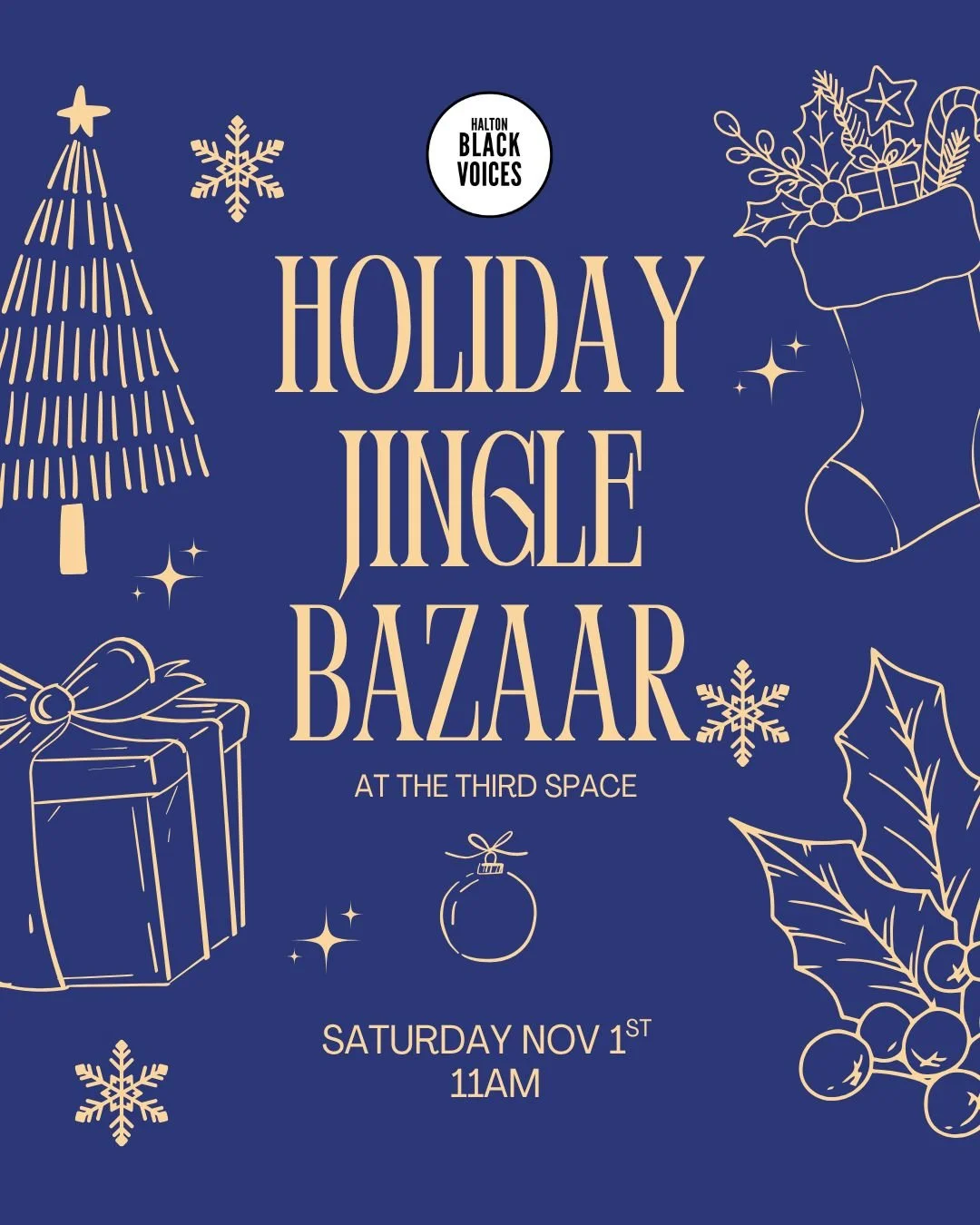 🎁✨ Holiday Jingle Bazaar ✨🎄
Join us at The Third Space on Saturday, November 1st at 11AM for a day of holiday cheer, local vendors, and community fun!

Shop unique gifts, enjoy festive treats, and kick off the holiday season with us. 🎅🏾🎶

👉 Mor