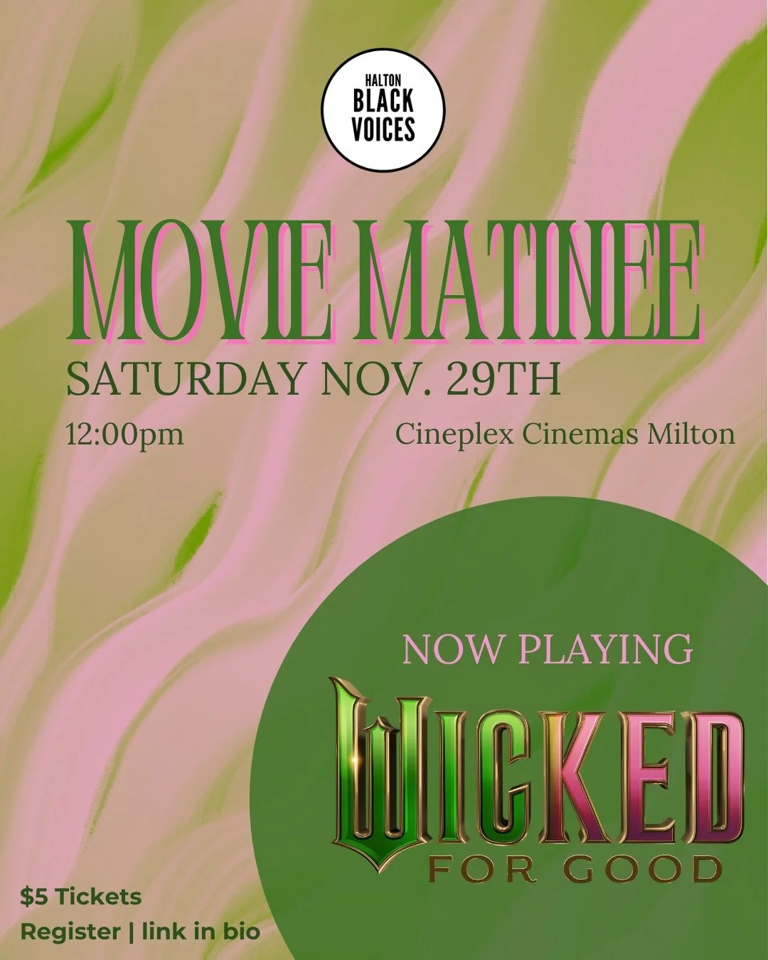 ✨ HBV Movie Matinee: Wicked &mdash; For Good ✨

We&rsquo;re bringing the community together for a little magic, music, and storytelling on the big screen! Join us as we watch the final chapter of Wicked and spend an afternoon rooted in connection, jo
