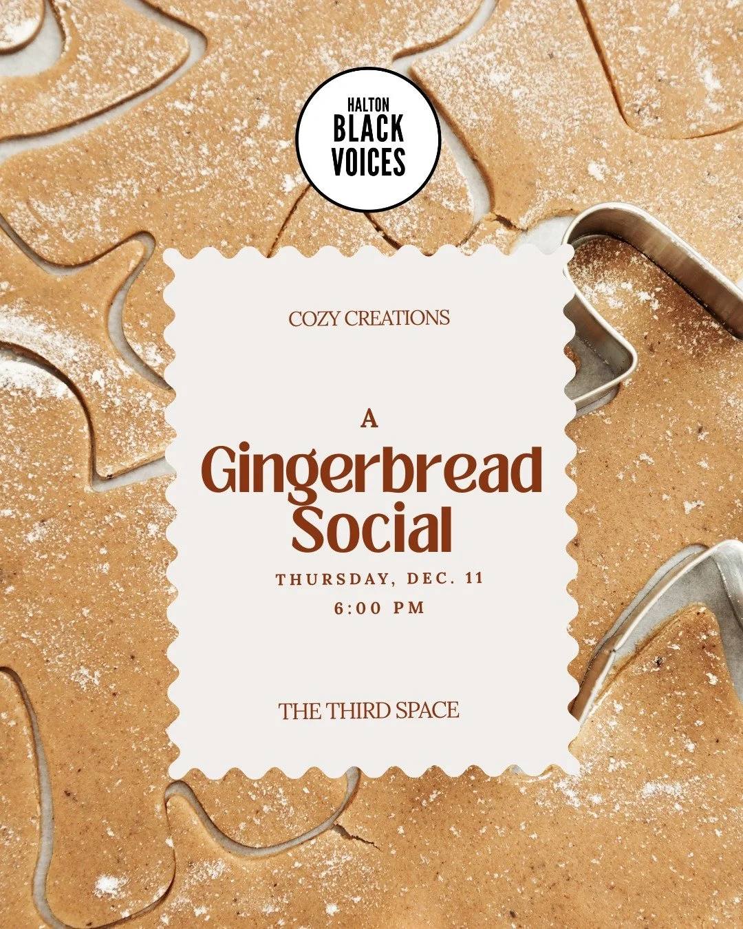 ✨ Cozy Creations: Gingerbread Social ✨

Join us at The Third Space on Dec 11th for a festive evening of gingerbread house building, delicious food, and holiday cheer!

Bring your family and friends &mdash; all ages are welcome 🏠❤️

Enjoy a warm meal