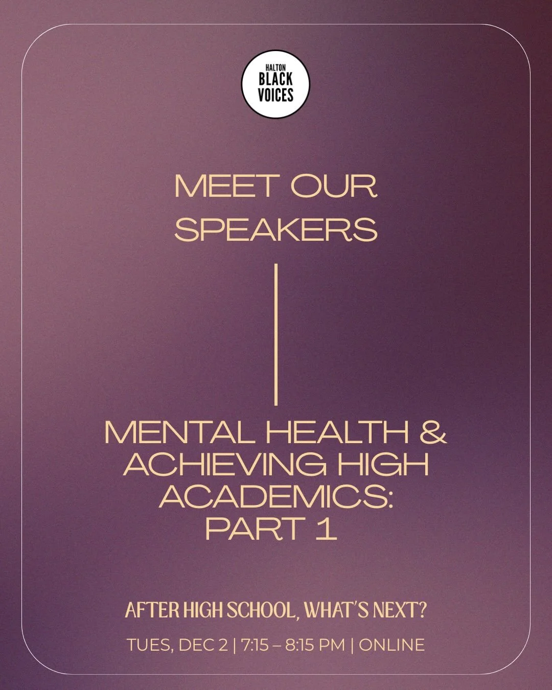 Meet the powerful speakers for the Mental Health &amp; Achieving High Academics: Part 1 🧠📚✨

Each of these incredible women brings lived experience, expertise, and deep commitment to supporting Black students in their academic and personal journeys