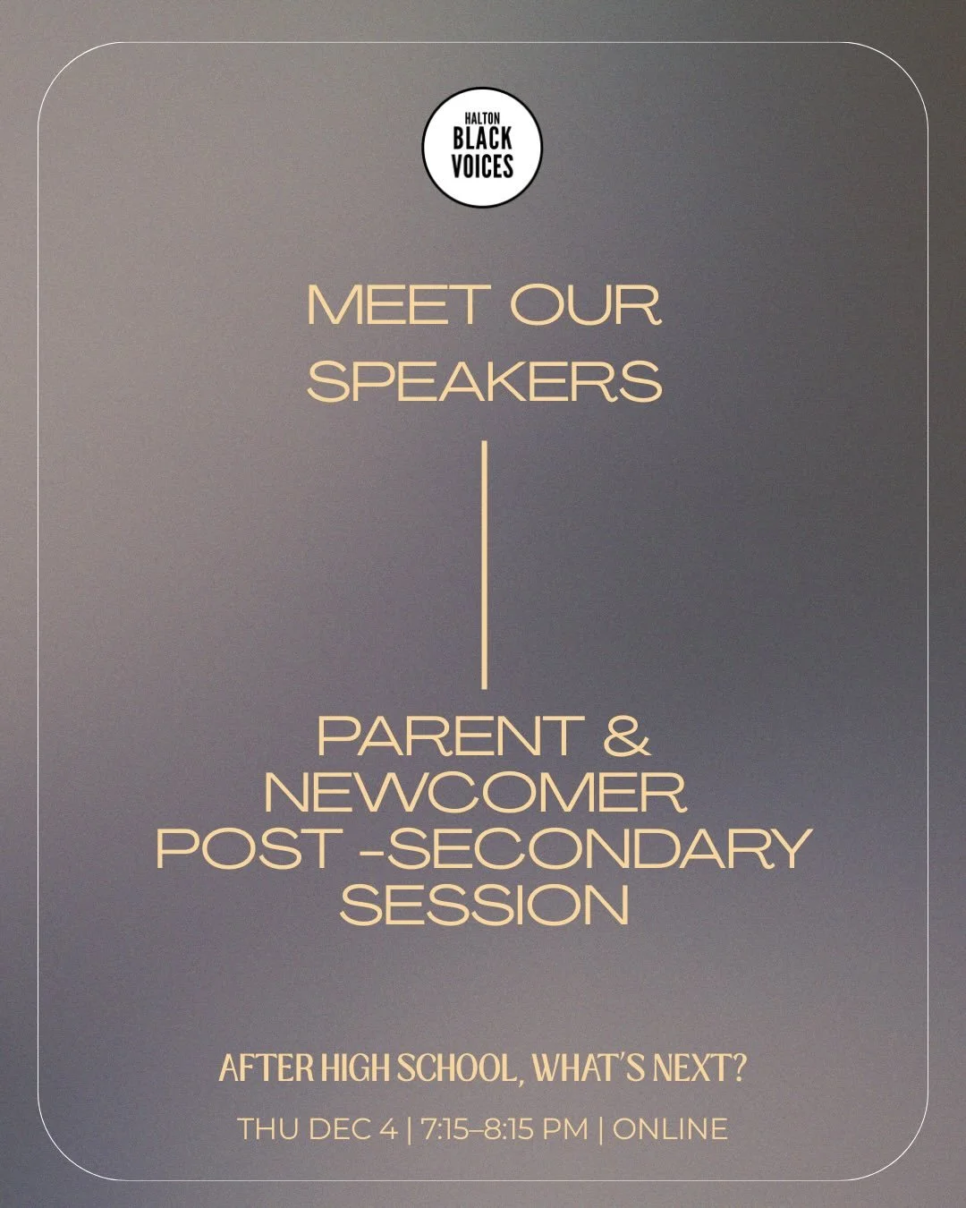 ✨ Parent &amp; Newcomers Post-Secondary Information Session ✨

Supporting our students starts with informed, empowered families. 💛📚

Join us for our FINAL session as we break down post-secondary pathways, applications, expectations, and how to fost