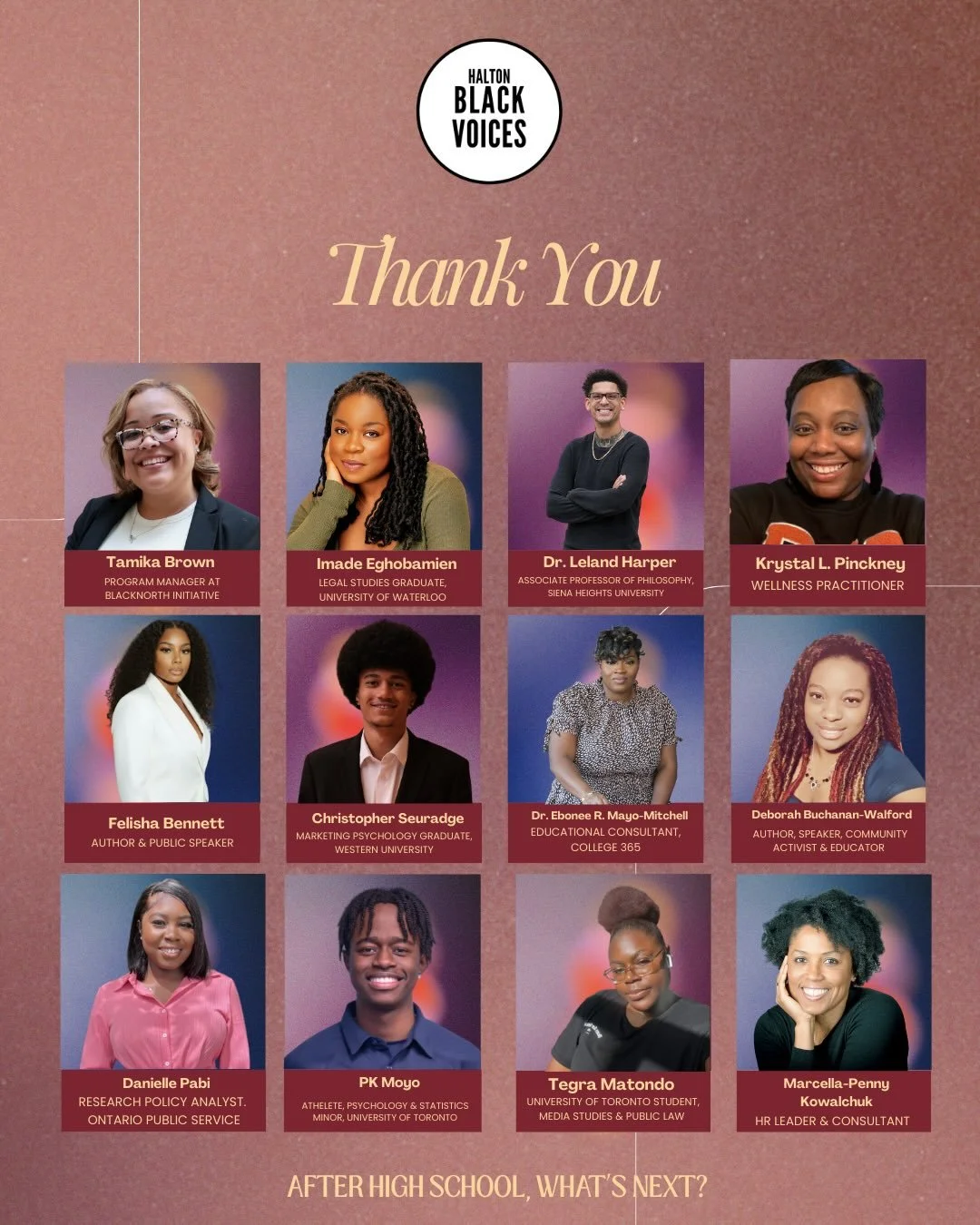 ✨ Deep gratitude to all our speakers who poured wisdom, truth, and inspiration into our After High School: What&rsquo;s Next? seminar. You helped open doors, spark confidence, and empower our youth and families. Community&mdash;show them love and giv