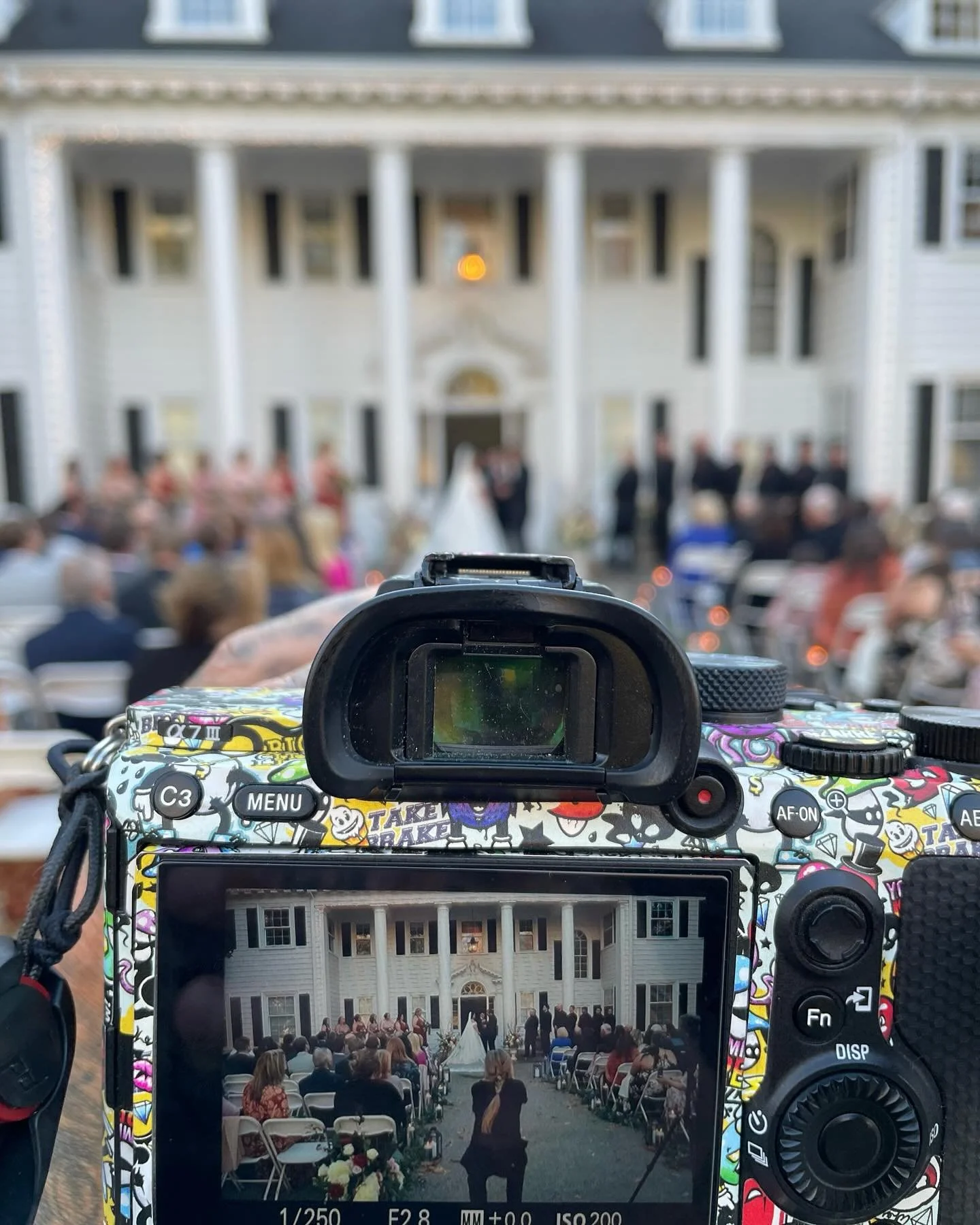 Some BTS of Zach and I at Matt &amp; Emily&rsquo;s wedding 🥰 always moving, confidently directing, and most definitely fixing trains haha