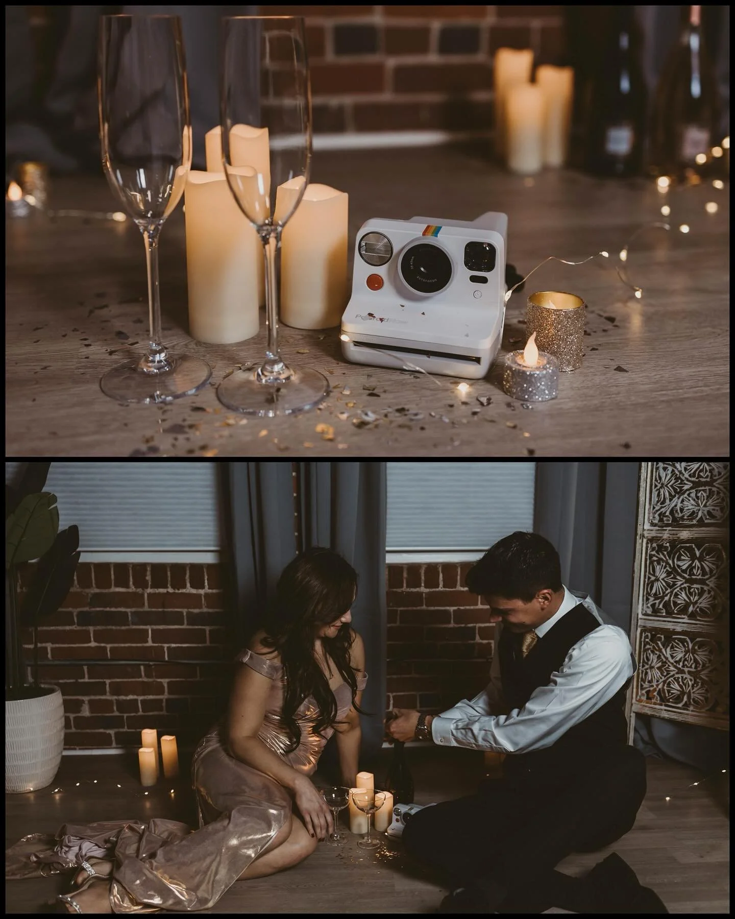 &ldquo;Pop the champagne, bring on the glitter, and toast to another year of love and adventure!&rdquo;
 
⸻
 
Lauren &amp; Kyle brought ALL THE VIBES 💯🙌🏻 we had candlelight (obv fake, dont judge lol), a sparkly dress and heels, and just enough gli