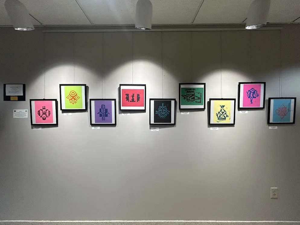 Library Exhibit 2026 Adventures in Art Notan Prints.jpg