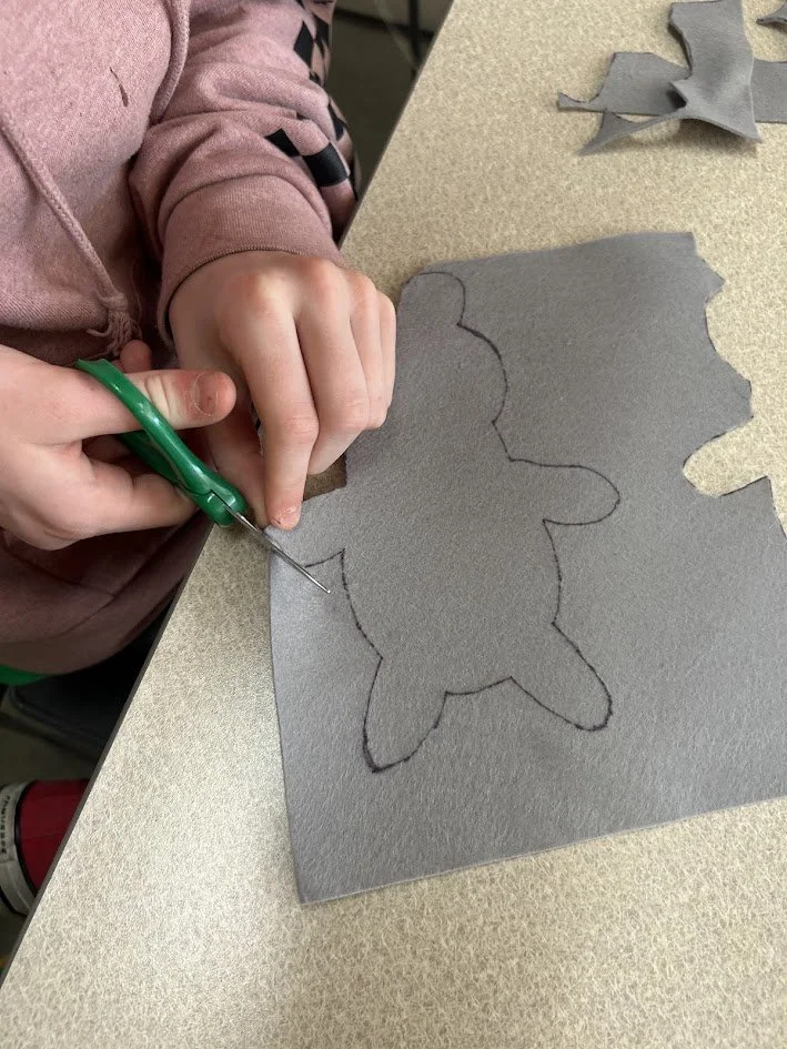 Funky, Furry, Feisty, Friends Camp SK cutting felt racoon.jpg