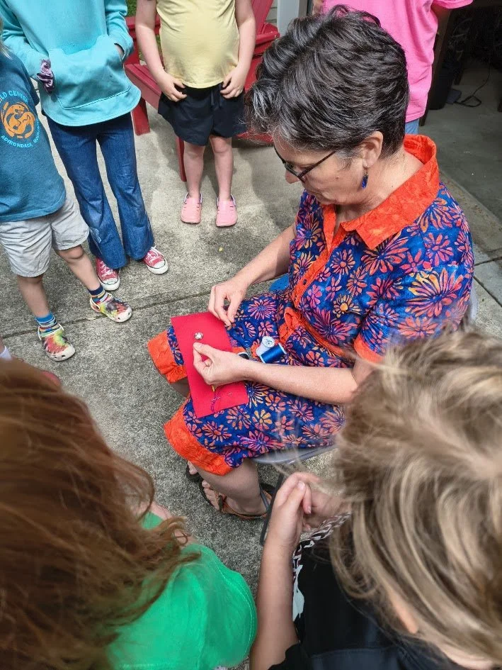 Funky, Furry, Feisty, Friends Camp Button sewing demo.jpg