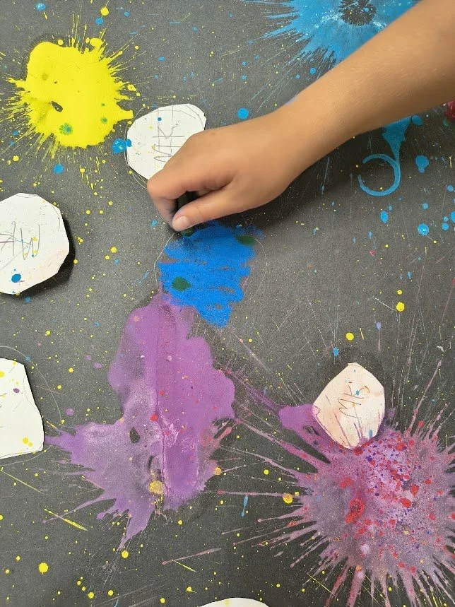Astro Adventures working on 3D Oil Pastel Planets 2.jpg