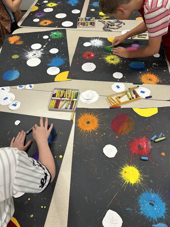 Astro Adventures working on 3D Oil Pastel Planets 1.jpg