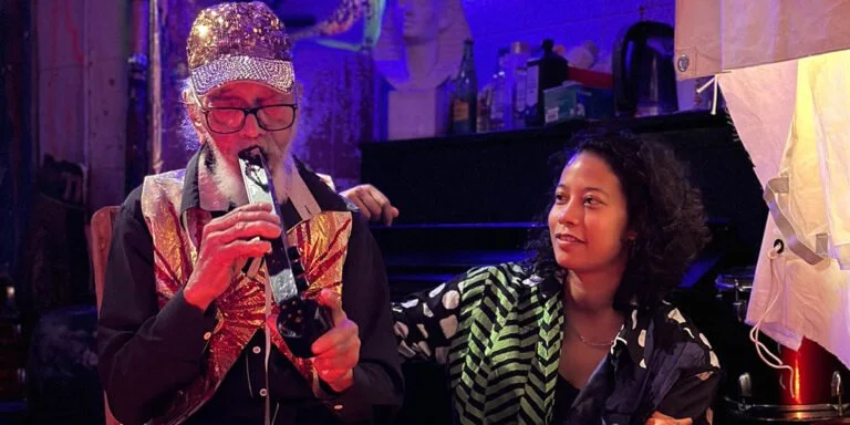 Christine Turner with Marshall Allen.