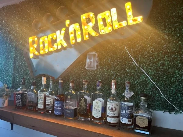 Selection of Tennessee whiskeys arranged for a private guided tasting