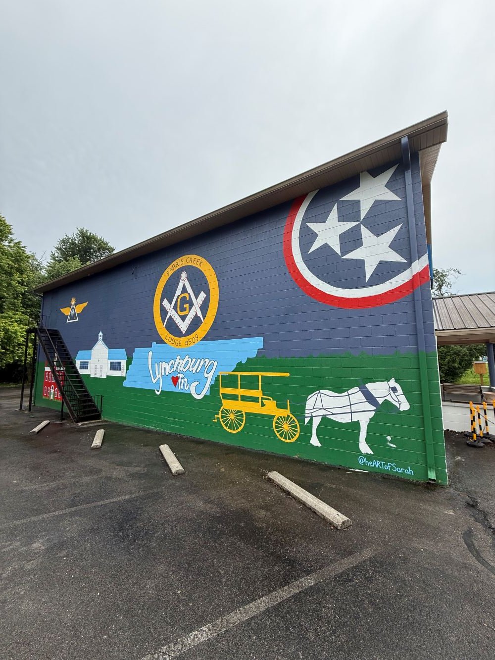 Mural in downtown Lynchburg, TN