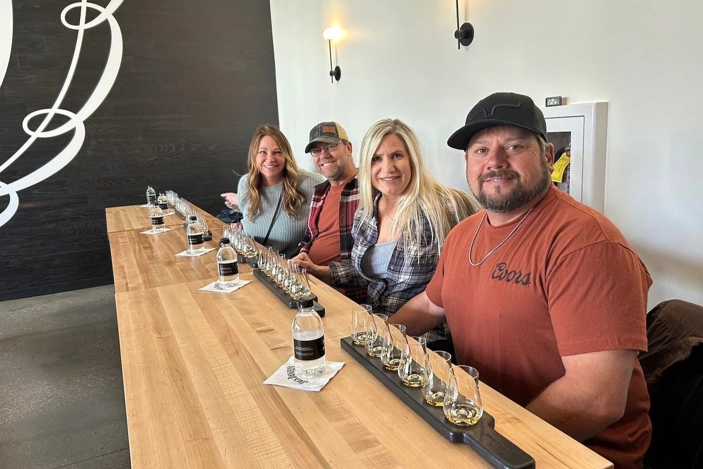 Private guided whiskey tasting set up for a group in Nashville