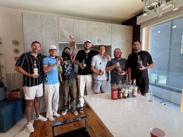 Whiskey host leading guests through a private guided tasting in Nashville