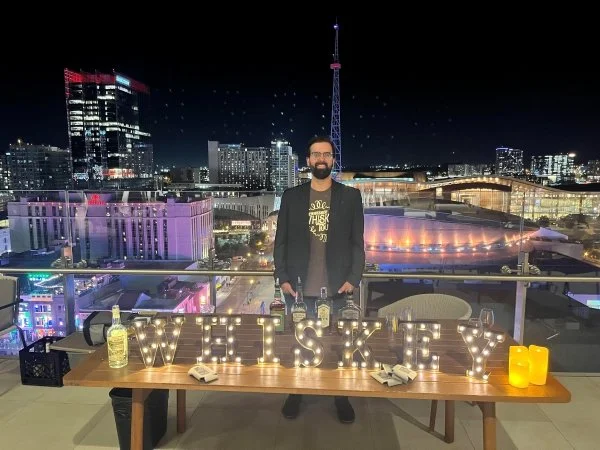 Guided Tennessee whiskey tasting set up for a corporate event in Nashville