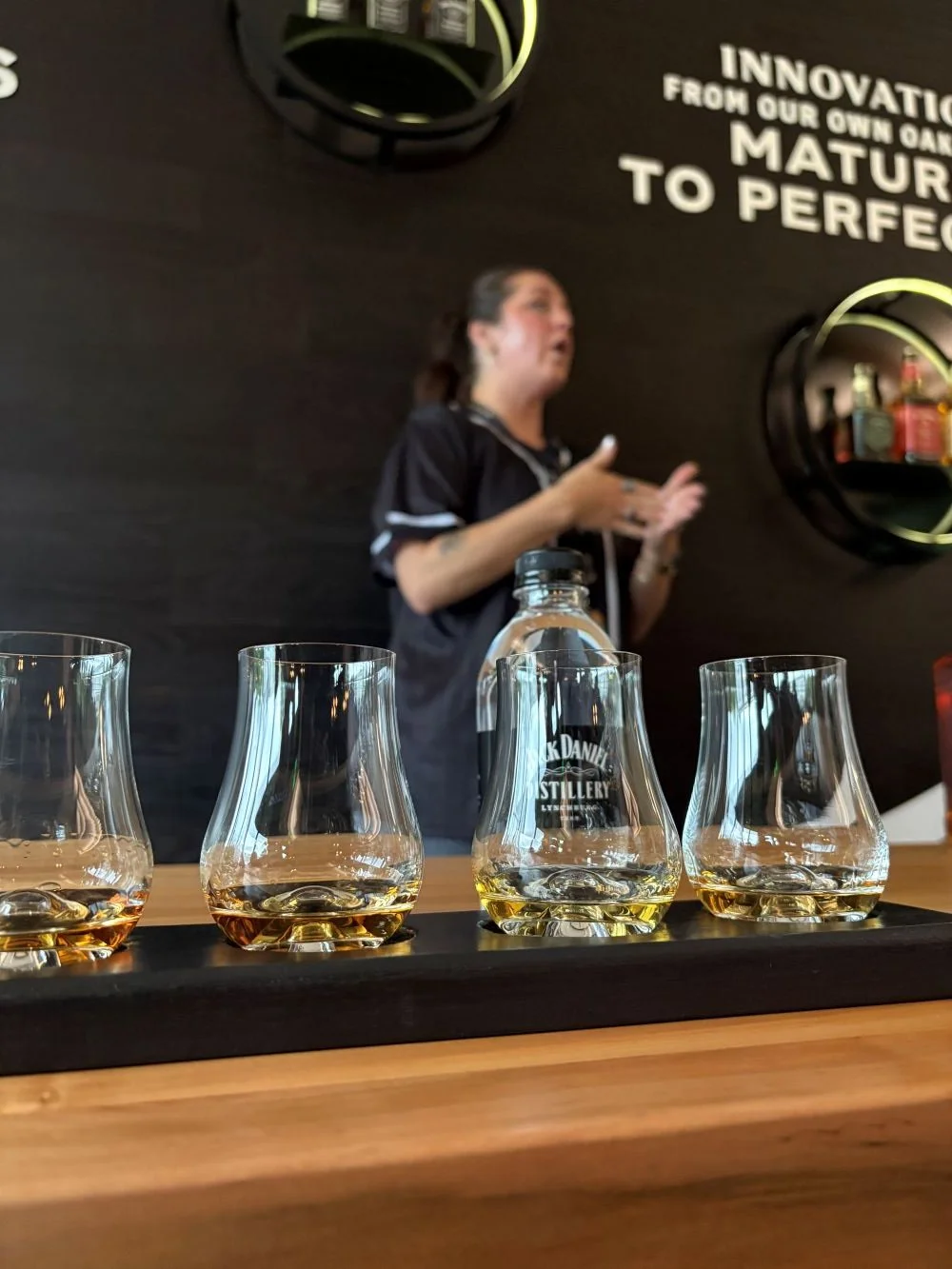 Whiskey tasting at the Jack Daniel Distillery