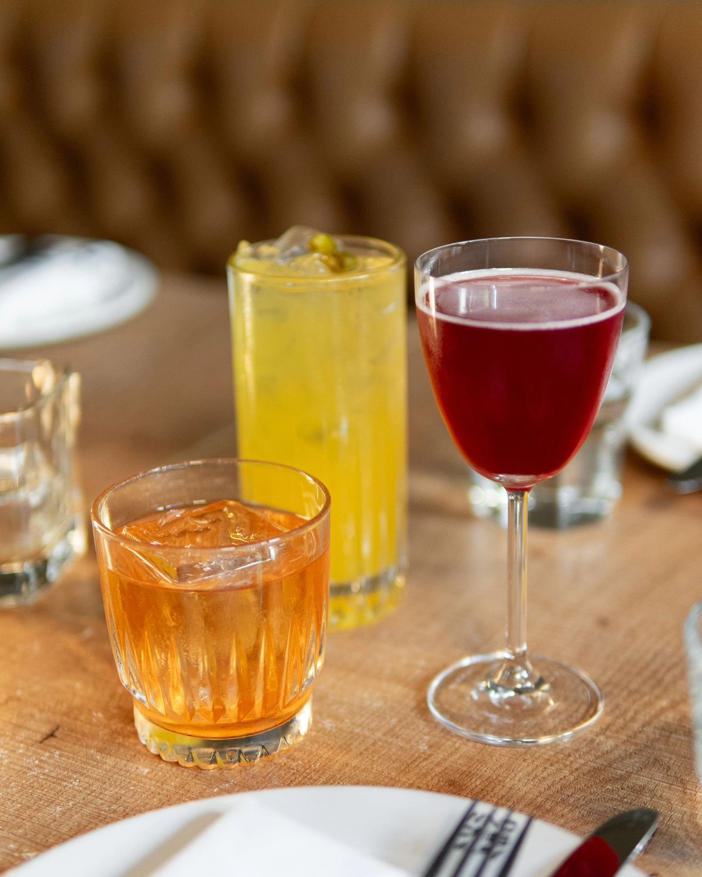 Even though it's gray outside, it doesn't mean you can't have some fruity little treats! 

Pictured here is 3 of our newest cocktails: the Catnap, Pick Me and Immuni-Tea. All boasting gorgeous juicy flavours made using local spirits and foraged ingre