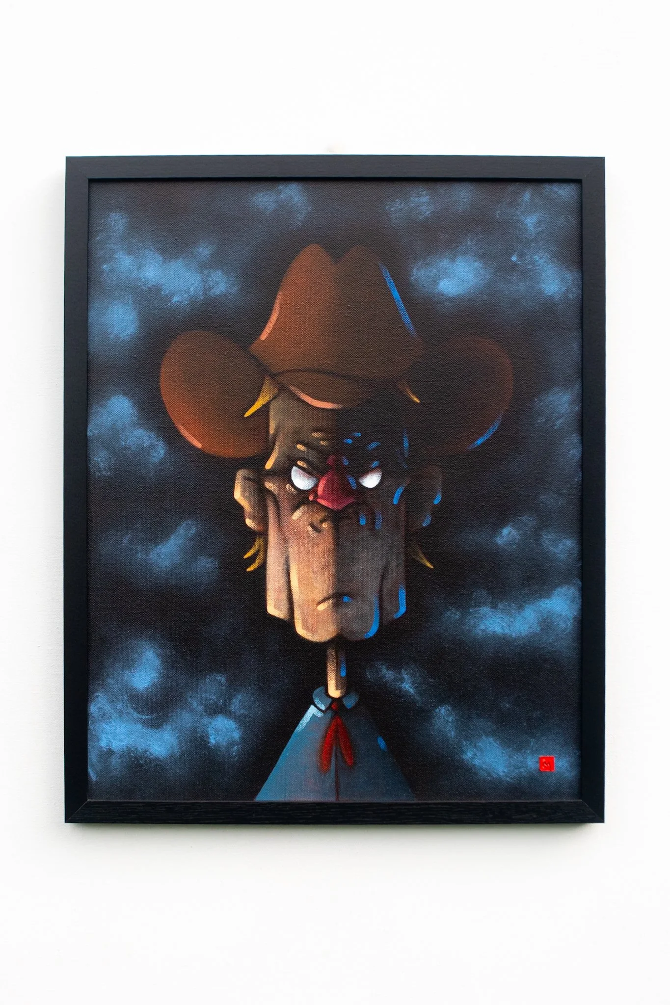 Generic cowboy - Oil on canvas - 40x50x1.8cm (framed 52.5x62.5x2.7cm) 