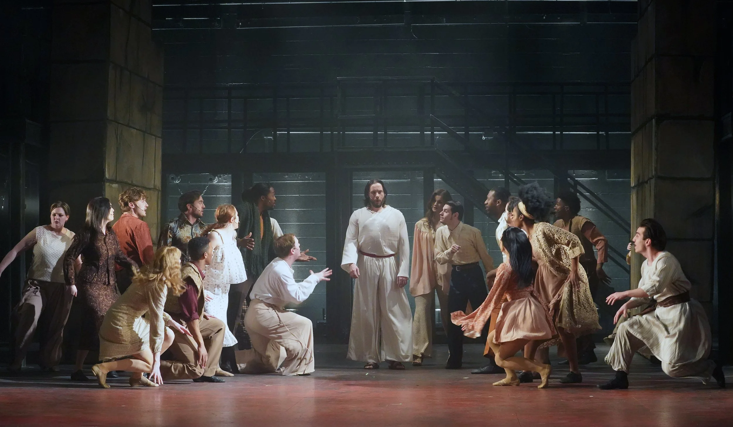  The cast of “Jesus Christ Superstar” starring Kevin Cleary as Jesus (center). Photo by Suzzanne Carr-Rossi. 