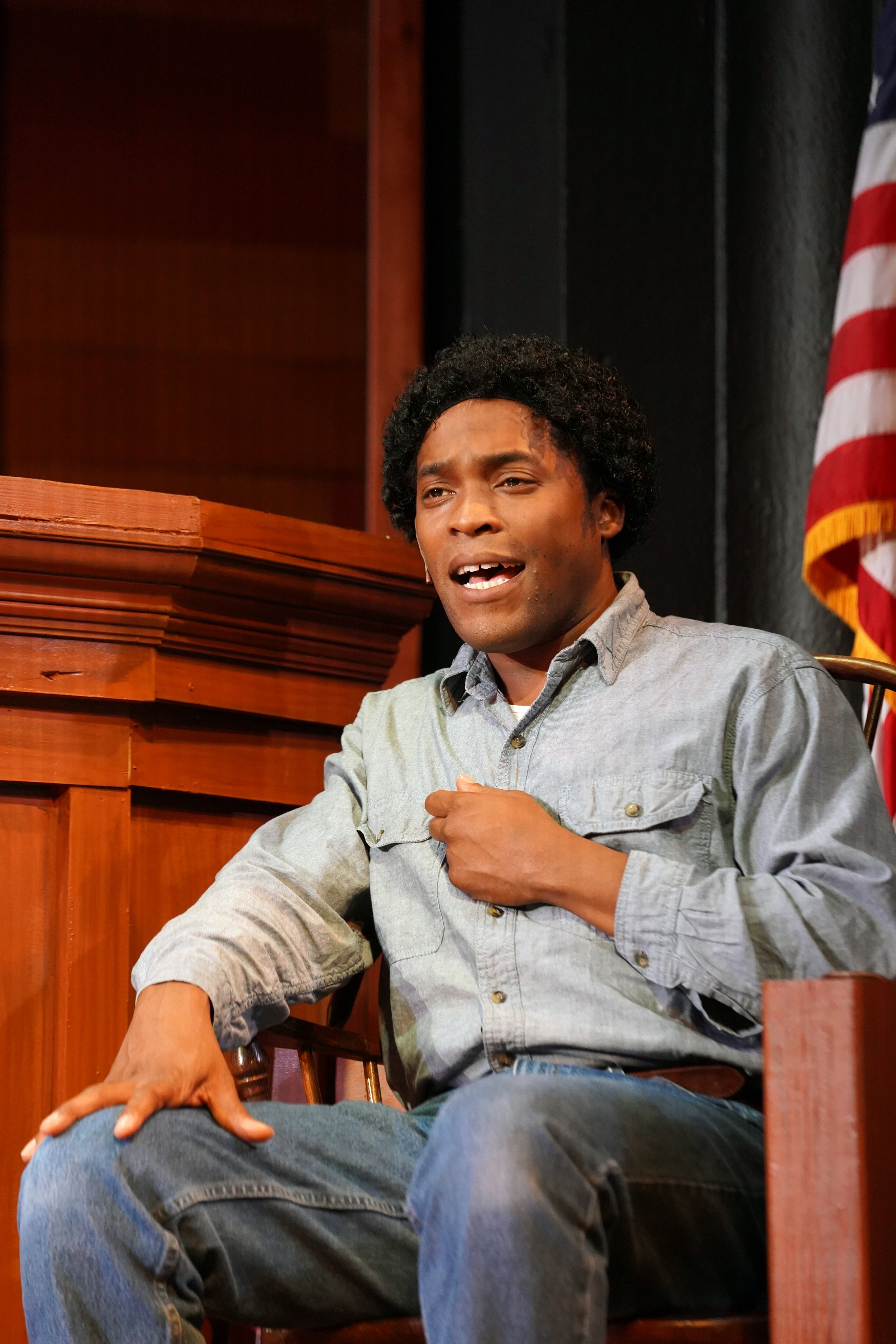 Man addresses court from witness stand