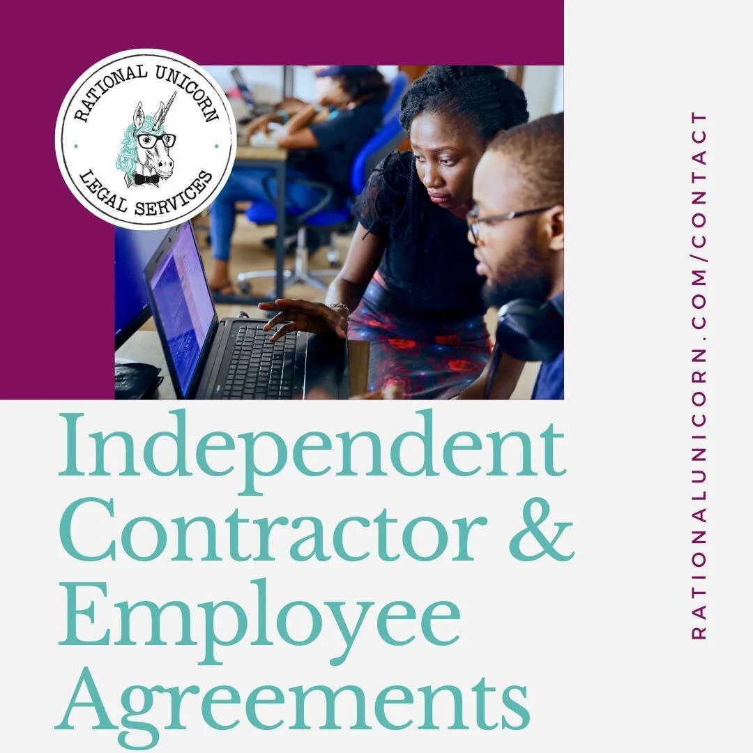 Does your business or nonprofit organization need a better contract for independent contractors, subcontractors, or employees?  We can assist with these contracts and many other legal things.  We provide flat rate billing rates to keep affordable and