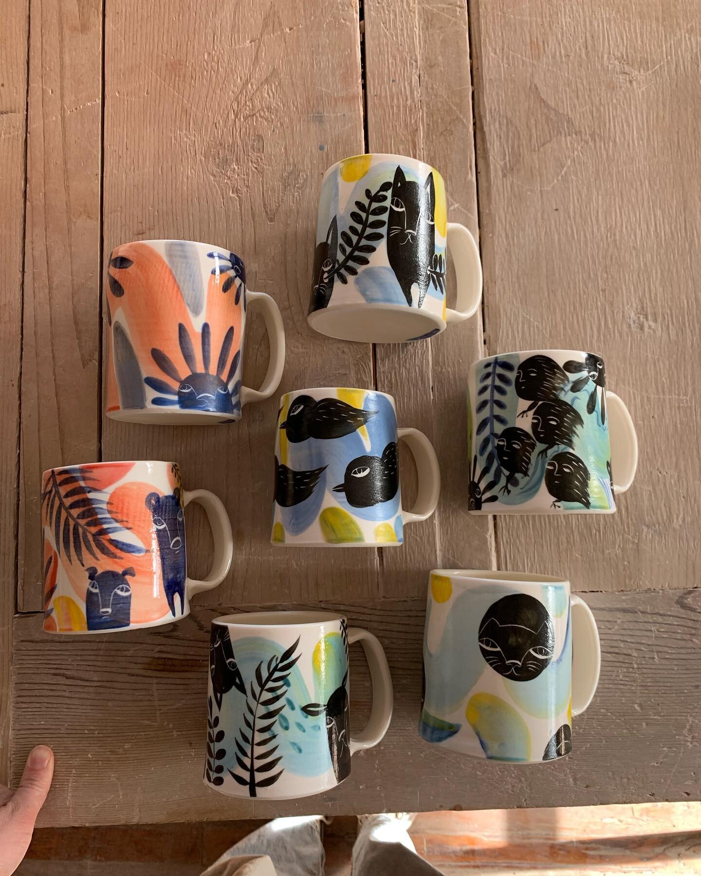 Bringing vibrancy to winter &hellip; these 7 translucent colour mugs will also be available on the 10th! I&rsquo;ll send out an email reminder to people on my mailing list, or you can follow the link in my bio ❤️