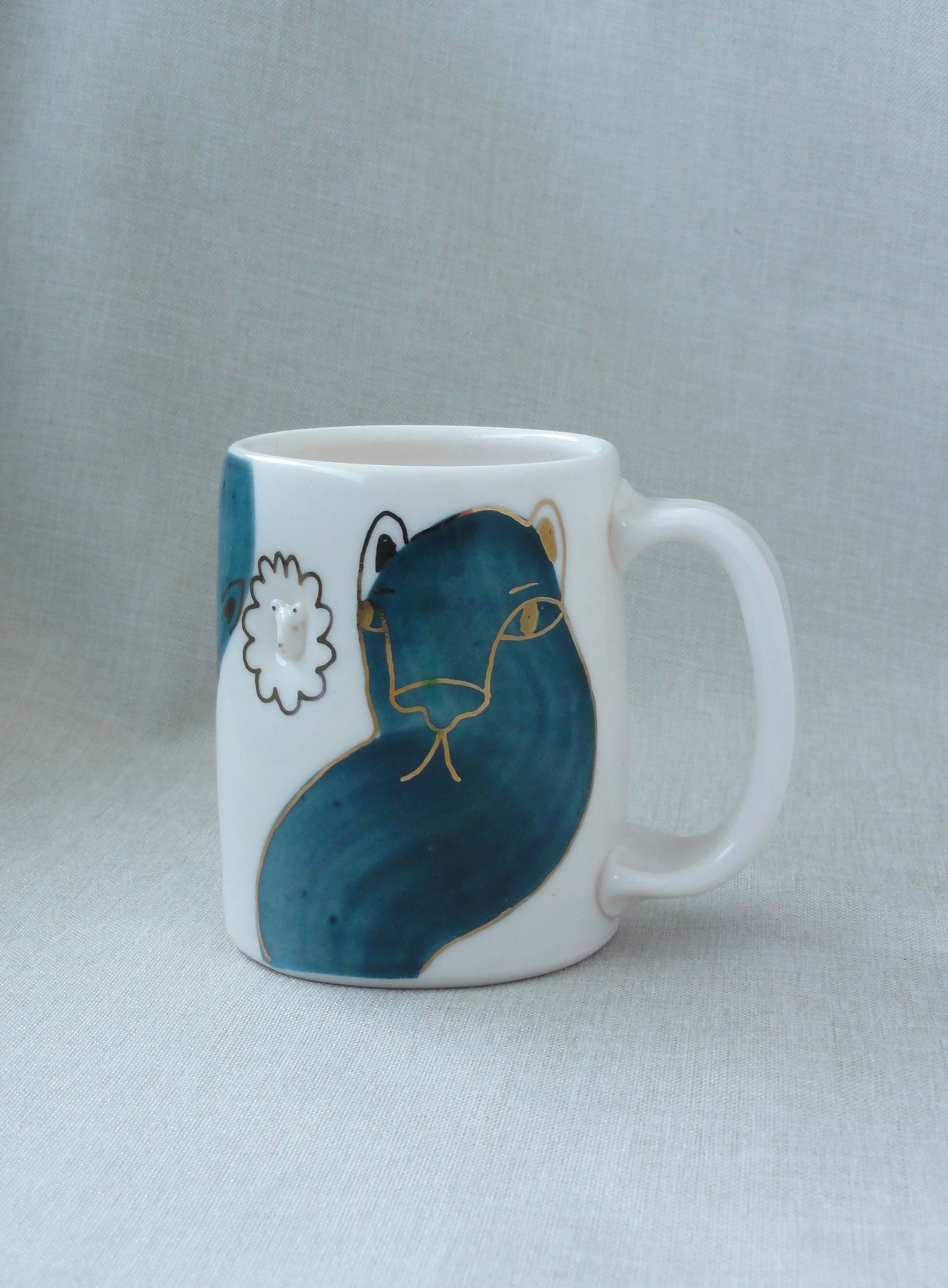 Colourful Golden Coffee Mug 02