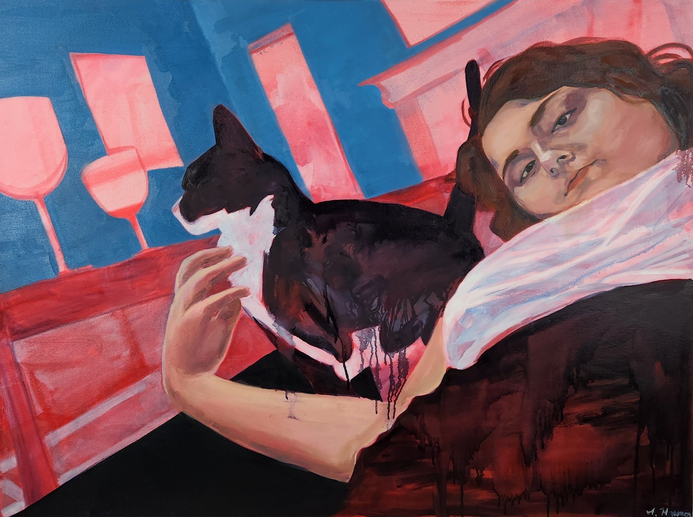 "Looking Out", oil on canvas, fall 2024, 36” x 48”