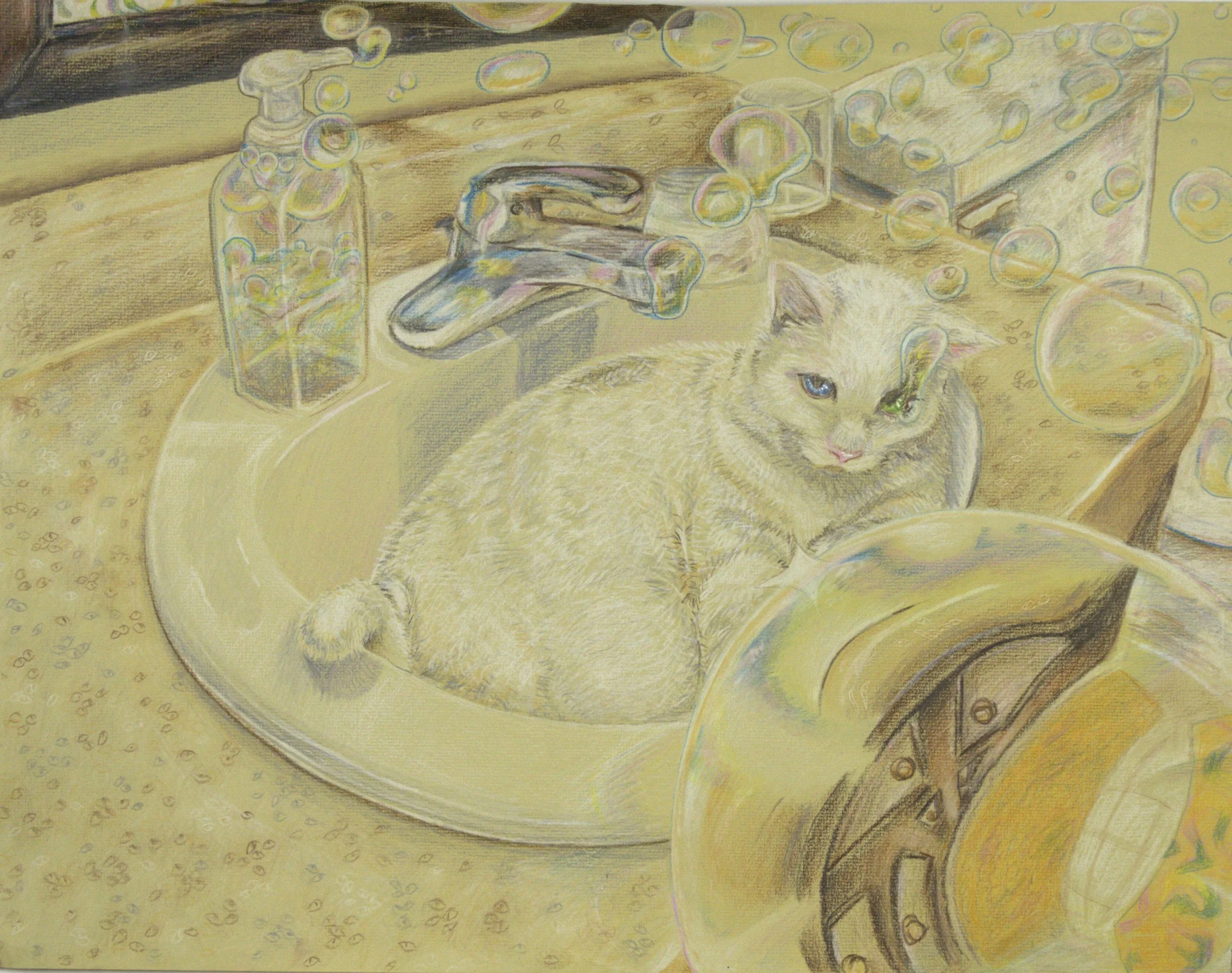 Whisper. Medium: Colored pencil on paper. 18’’x24’’