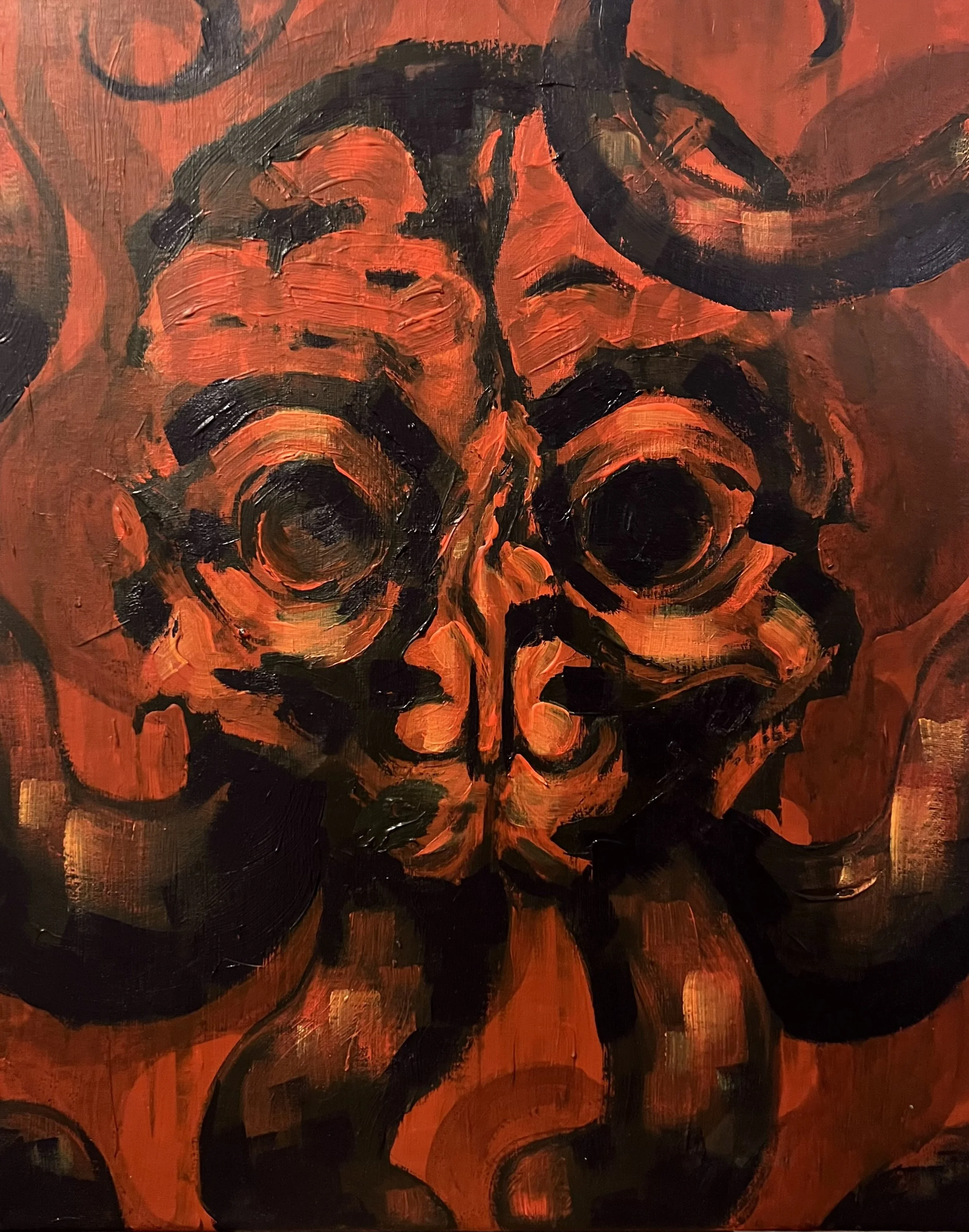 Brain Scan. Medium: Acrylic on canvas. 24’’x18’’