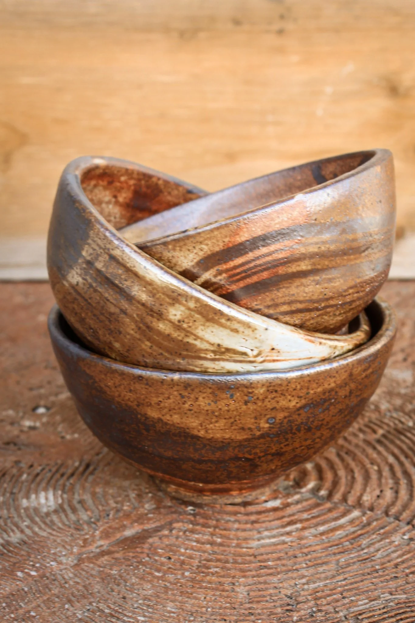 Brush Bowls, 2026, Stoneware, 5"x5"x3"