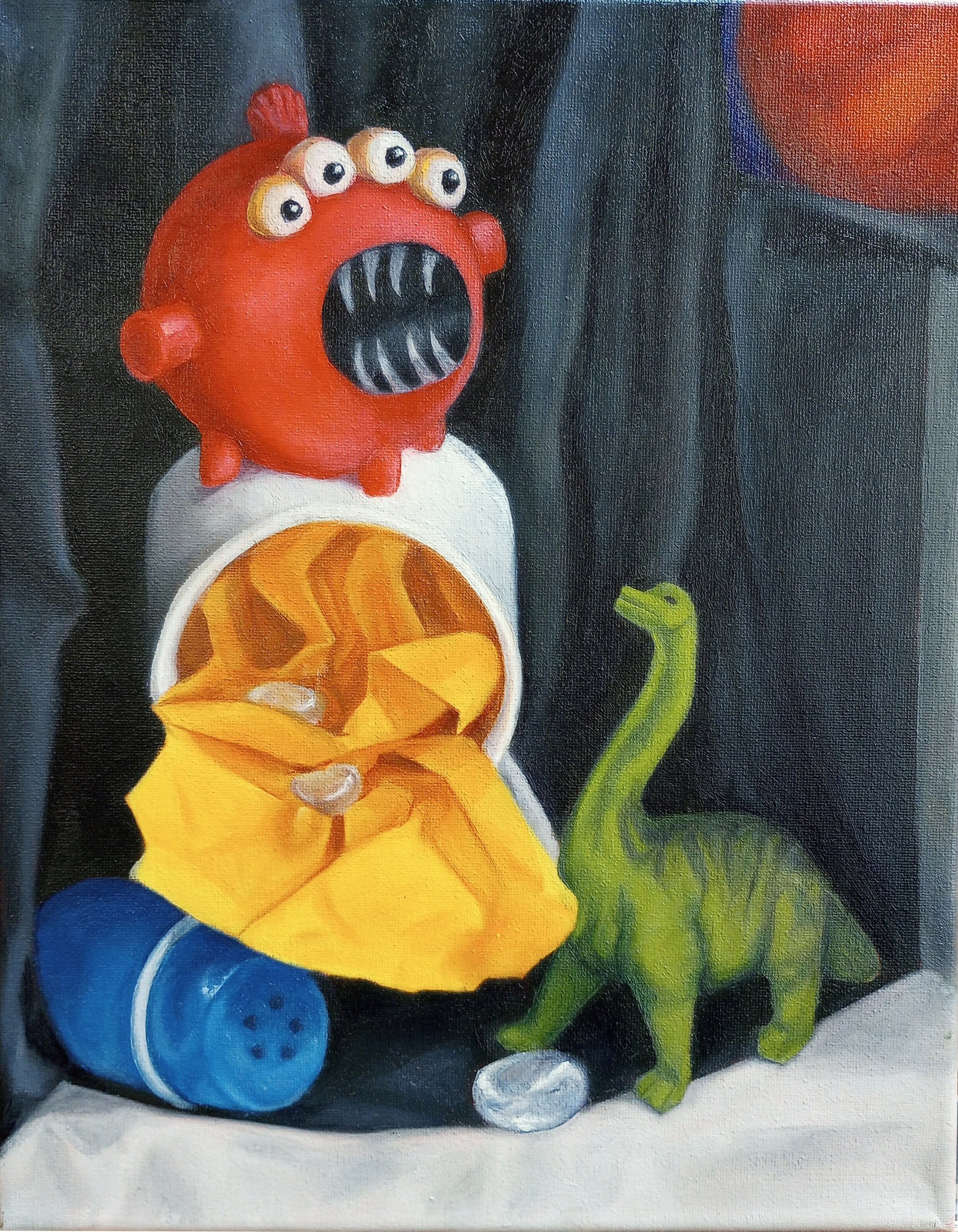 "Color Still Life", oil on canvas, spring 2023,
14” x 11”