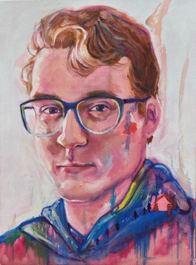 "Luke", oil on canvas, spring 2024, 36” x 24”