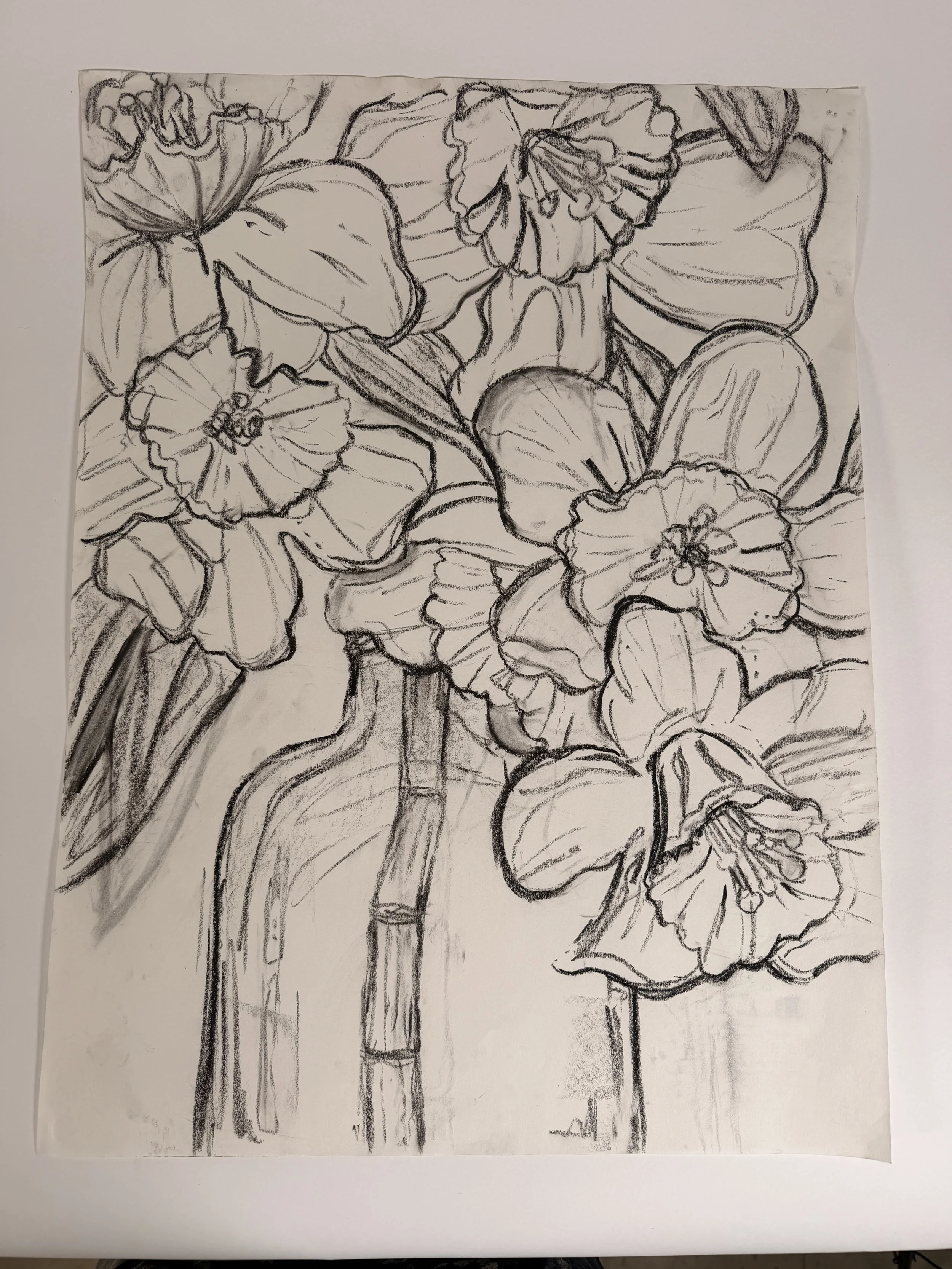 Flowers,
2026,
18 x 24 inches,
Charcoal