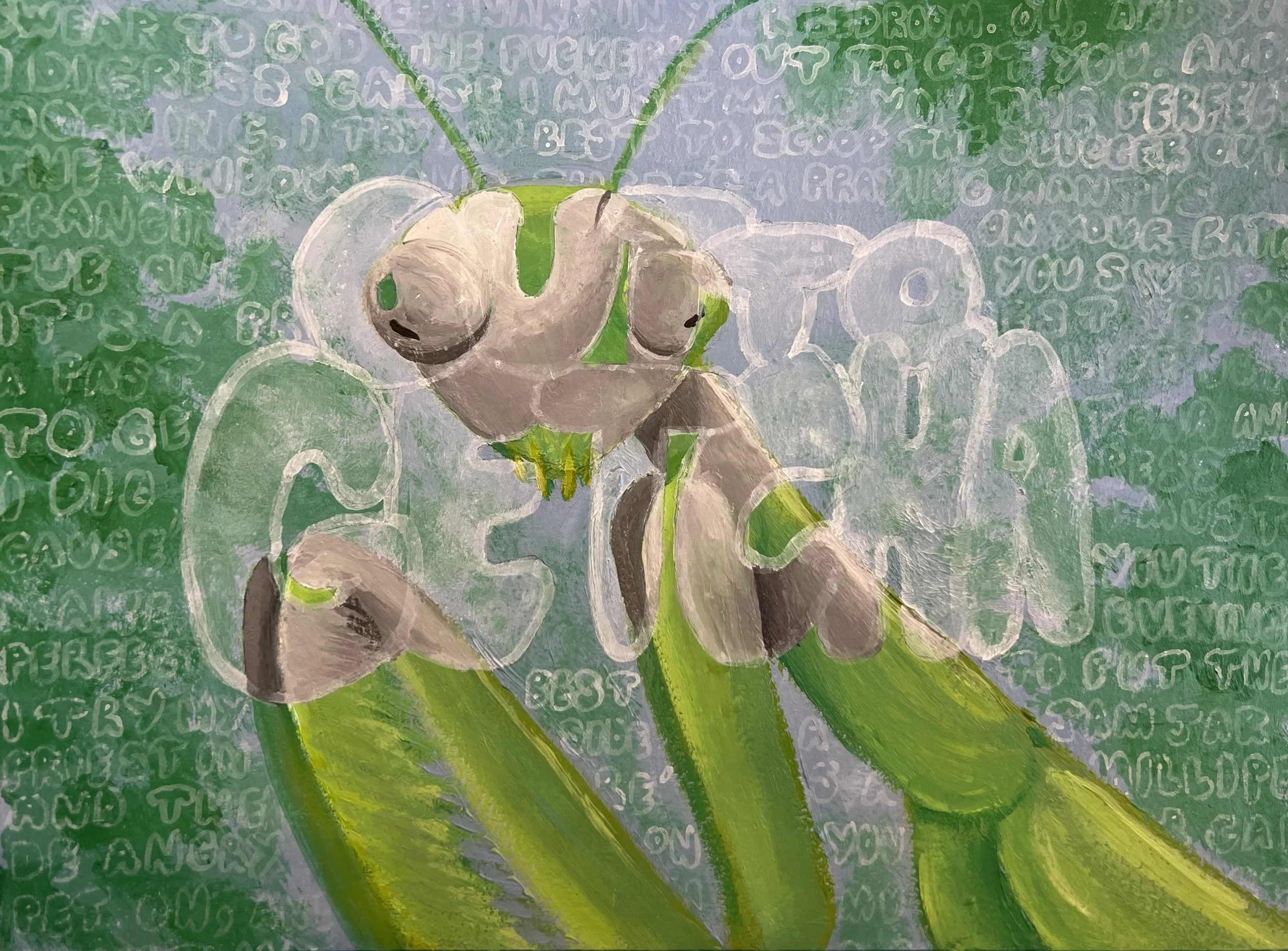 Out to Getcha. Medium: Acrylic on paper. 10’’x12’’