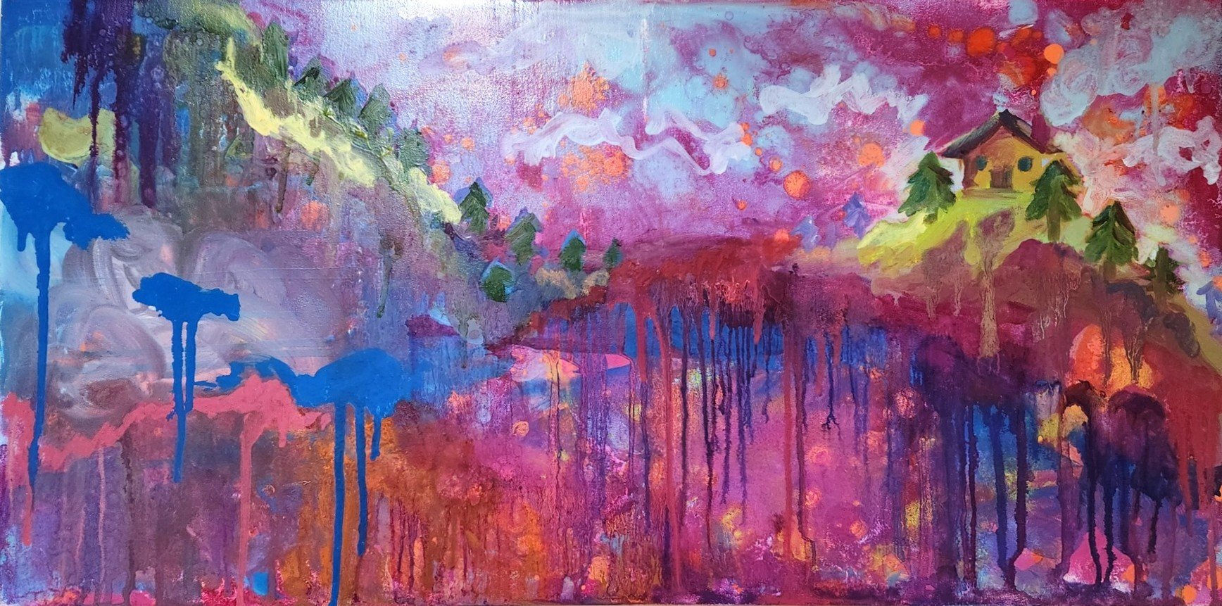 "Remember Me?", oil on panel, spring 2024,
12” x 24”