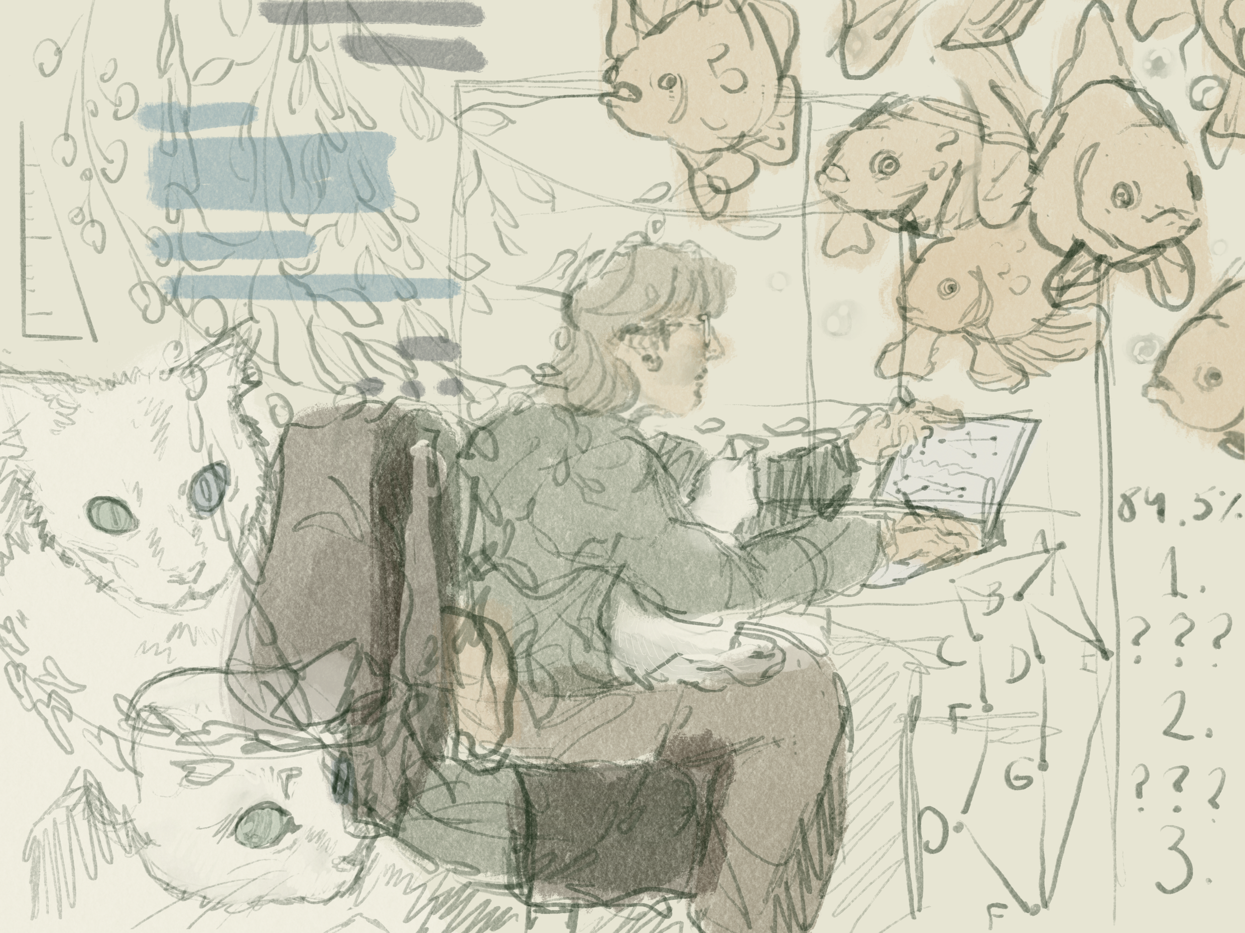 College Student. Medium: Digital