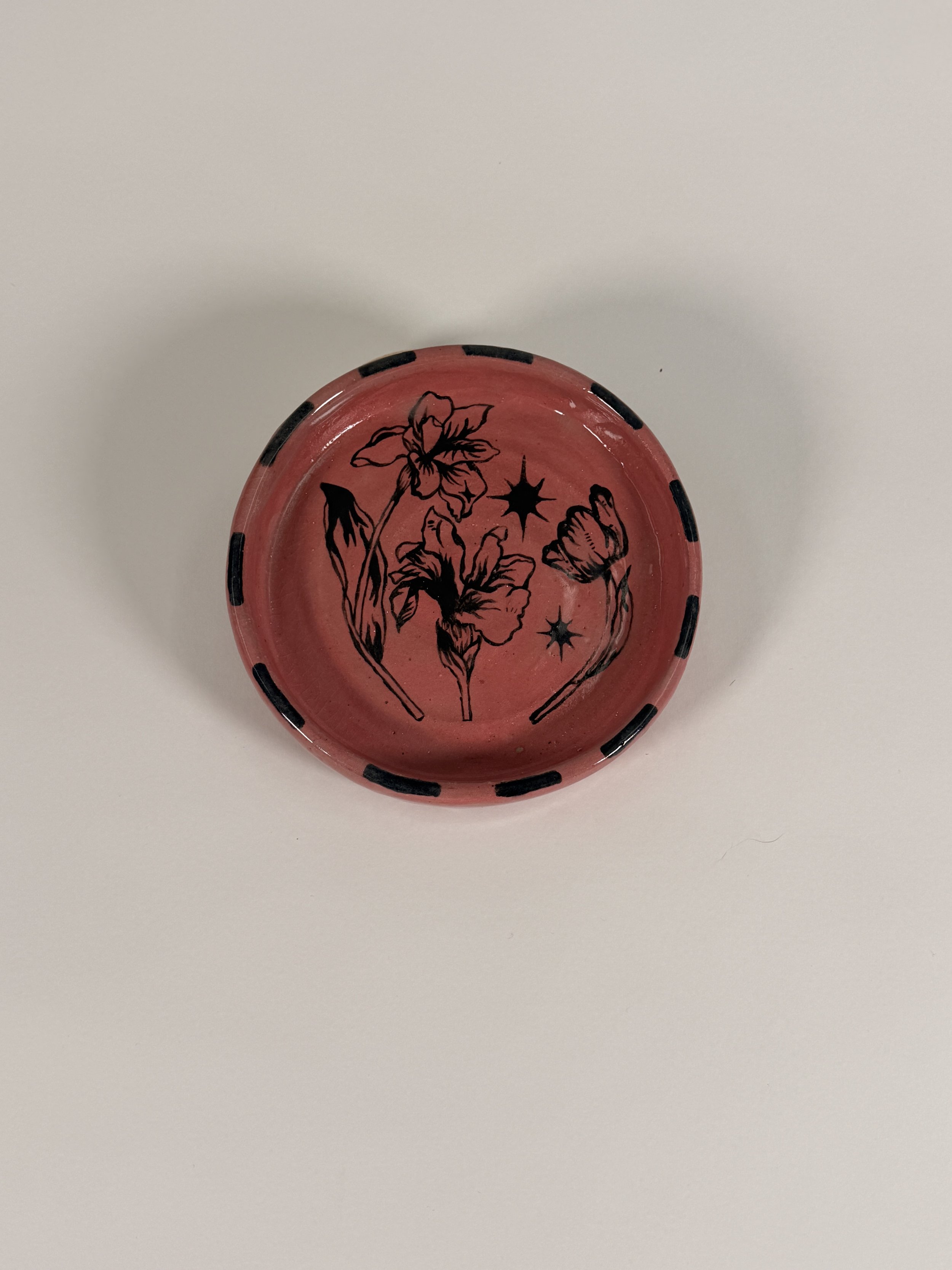 Blooming Bowl, 
2026,
8 x 8 x 1.5 inches,
Stoneware Ceramic
