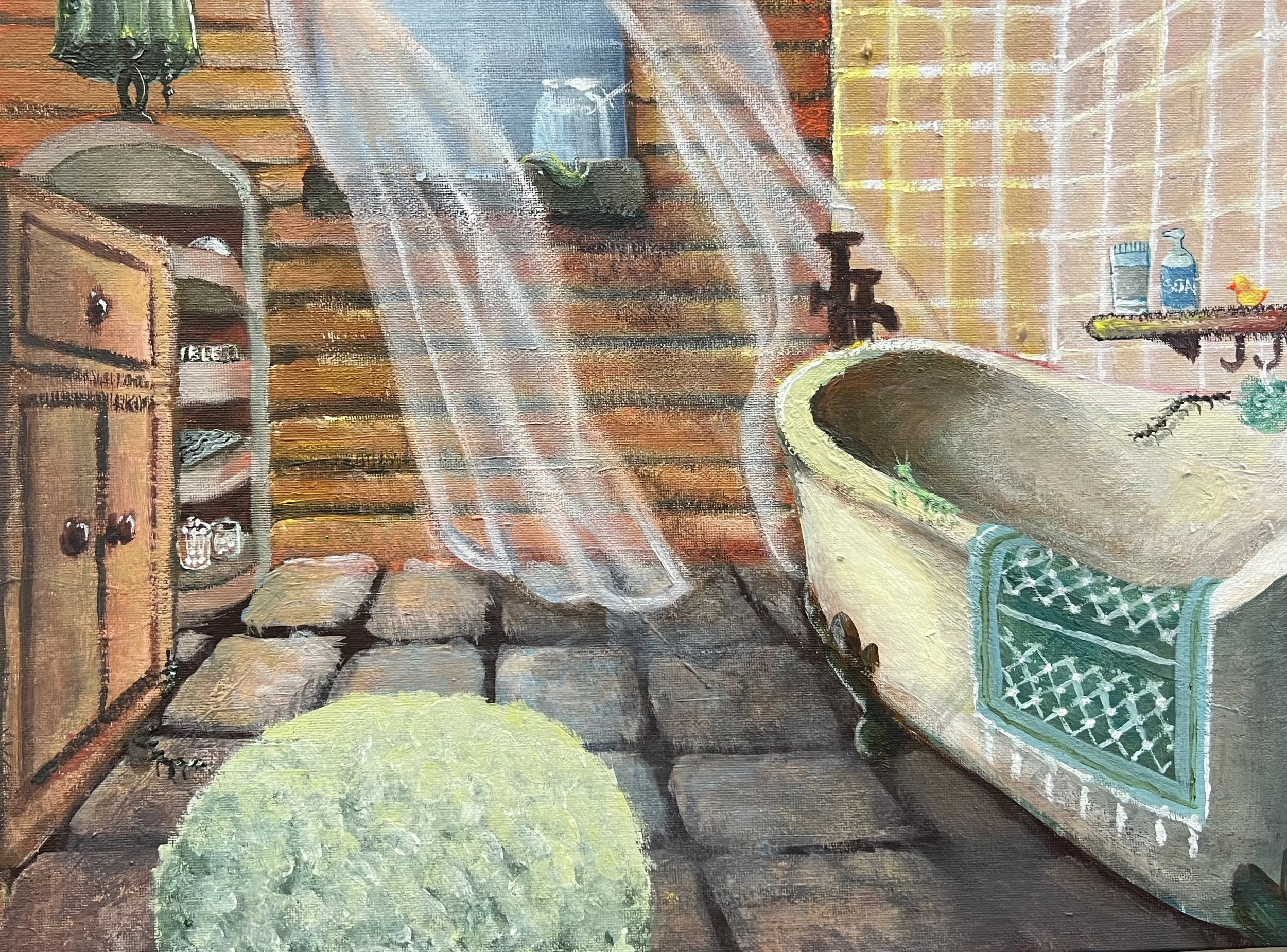 The Bug Collector. Medium: Acrylic on canvas. 18’’x24’’