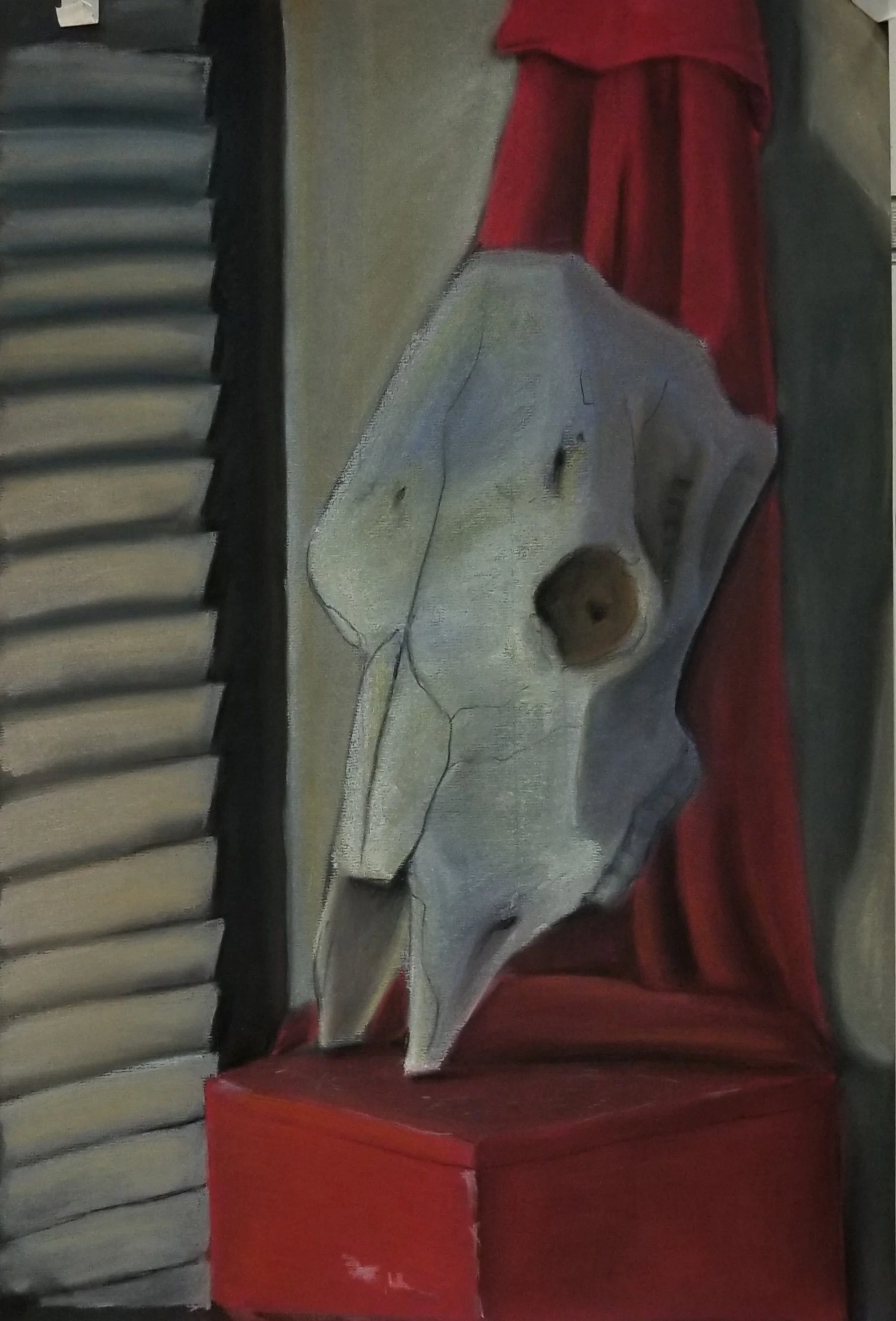 Still Life (Skull),
2022,
Chalk Pastel,
19” x 25” inch