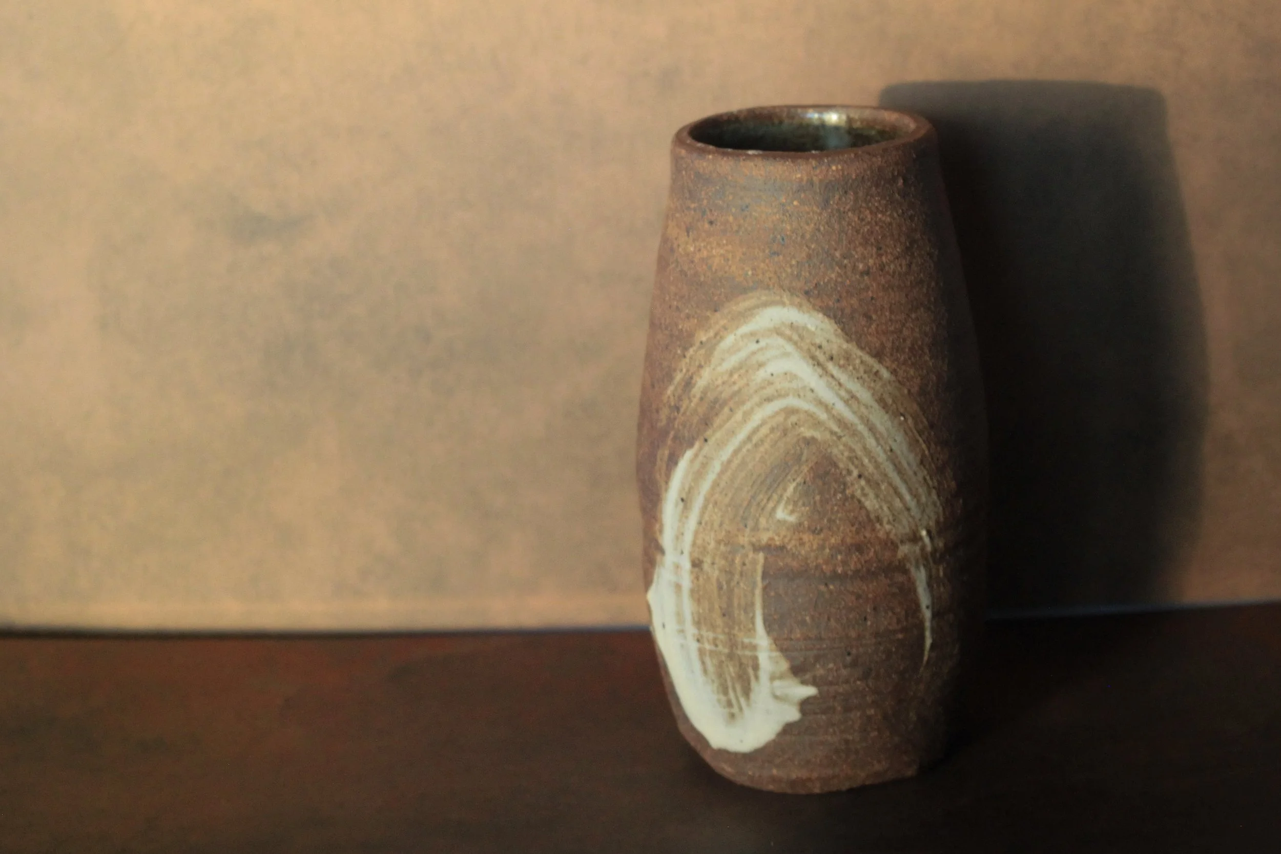 Brush Bud Vase, 2026, Red Stoneware, 4"x2"X2"