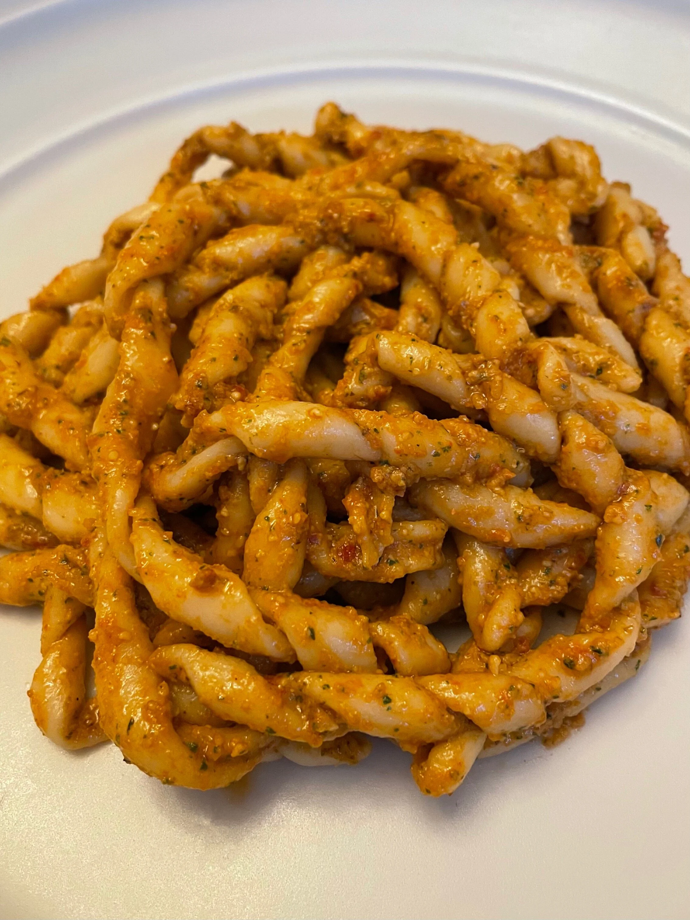 Busiate con Pesto di Pomodori Secchi 