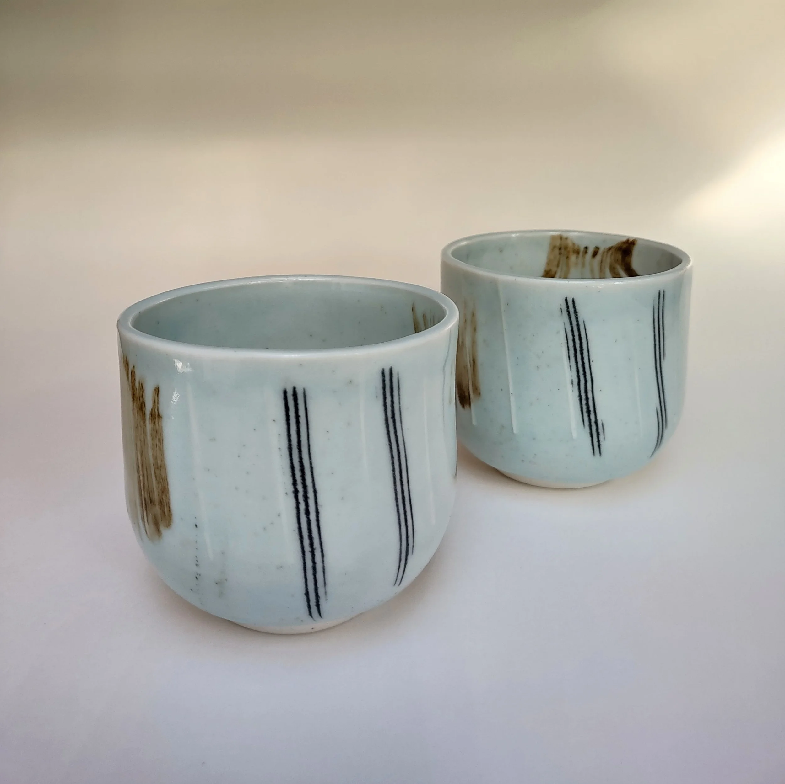 Porcelain Tea Cup - ice blue — MONIKA VITEK CERAMICS