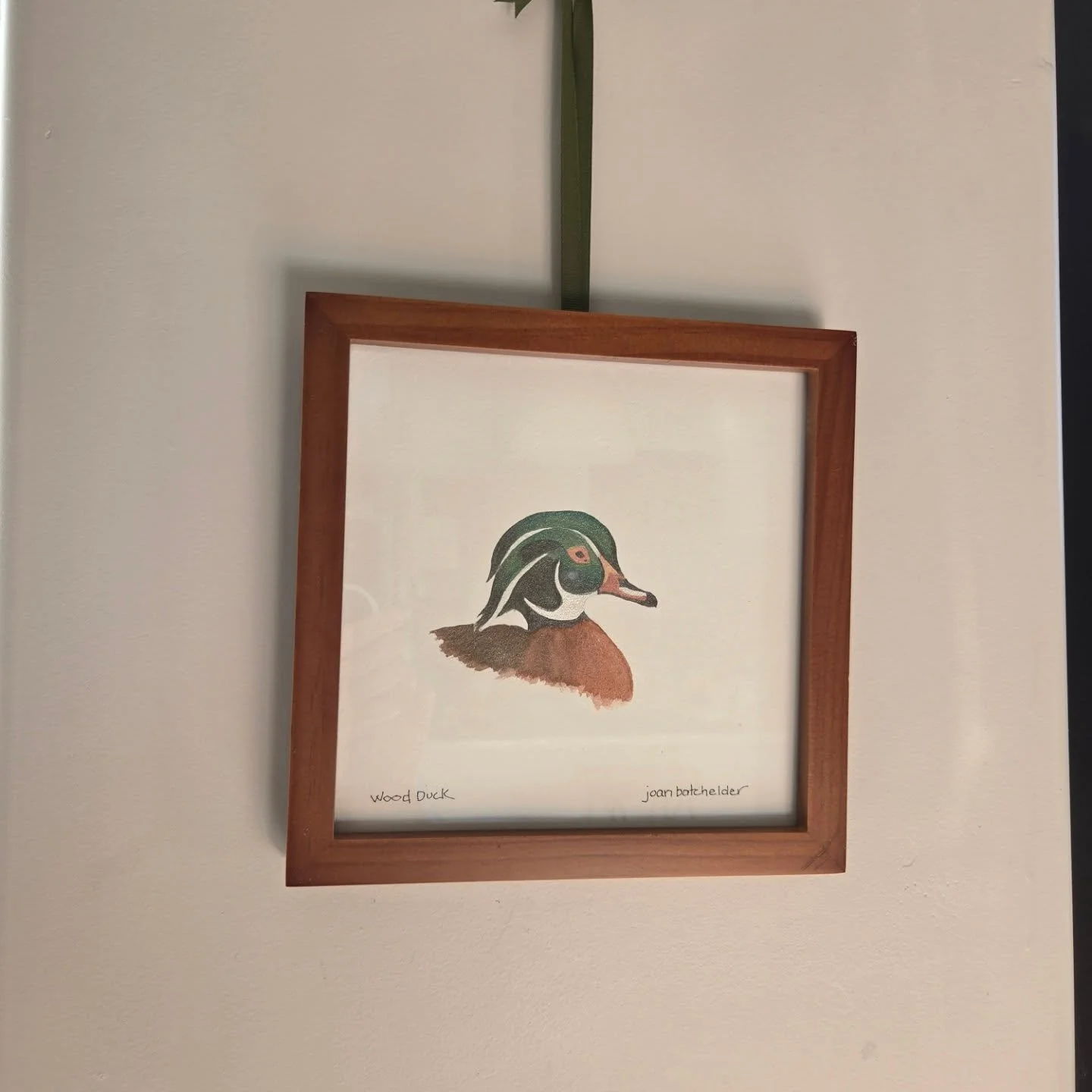 Quick study of the head of a Wood Duck with my new metallic watercolor paints!  Just finished the full body.....stand by