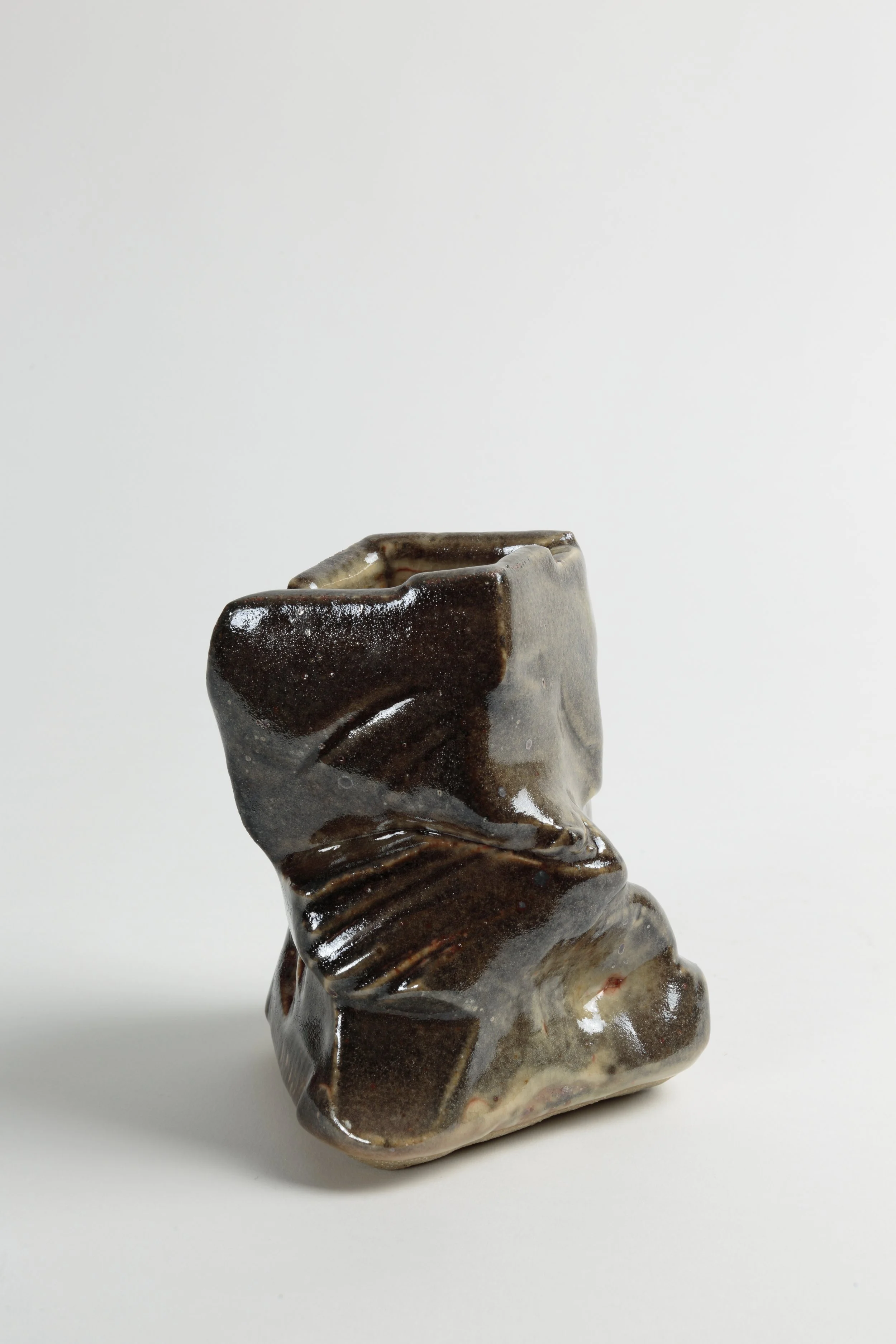 Jan Alexander, vessel, Shino glazes, high fired.