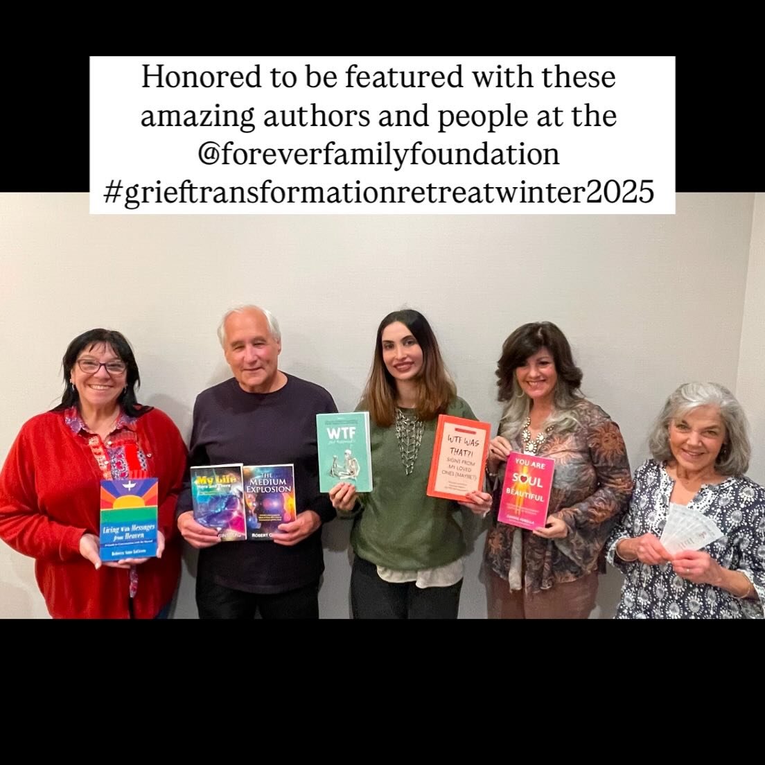Living with Messages From Heaven by #FFFCertifiedMedium Rebecca Anne LoCicero
@rebeccaannelocicero, 

The Medium Explosion and My Life Here and There by Forever Family Foundation cofounder Bob Ginsberg @foreverfamilyfoundation

My books WTF Just Happ