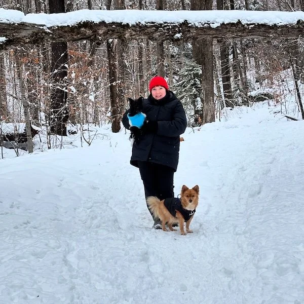 Olivia with Milo + Lucy